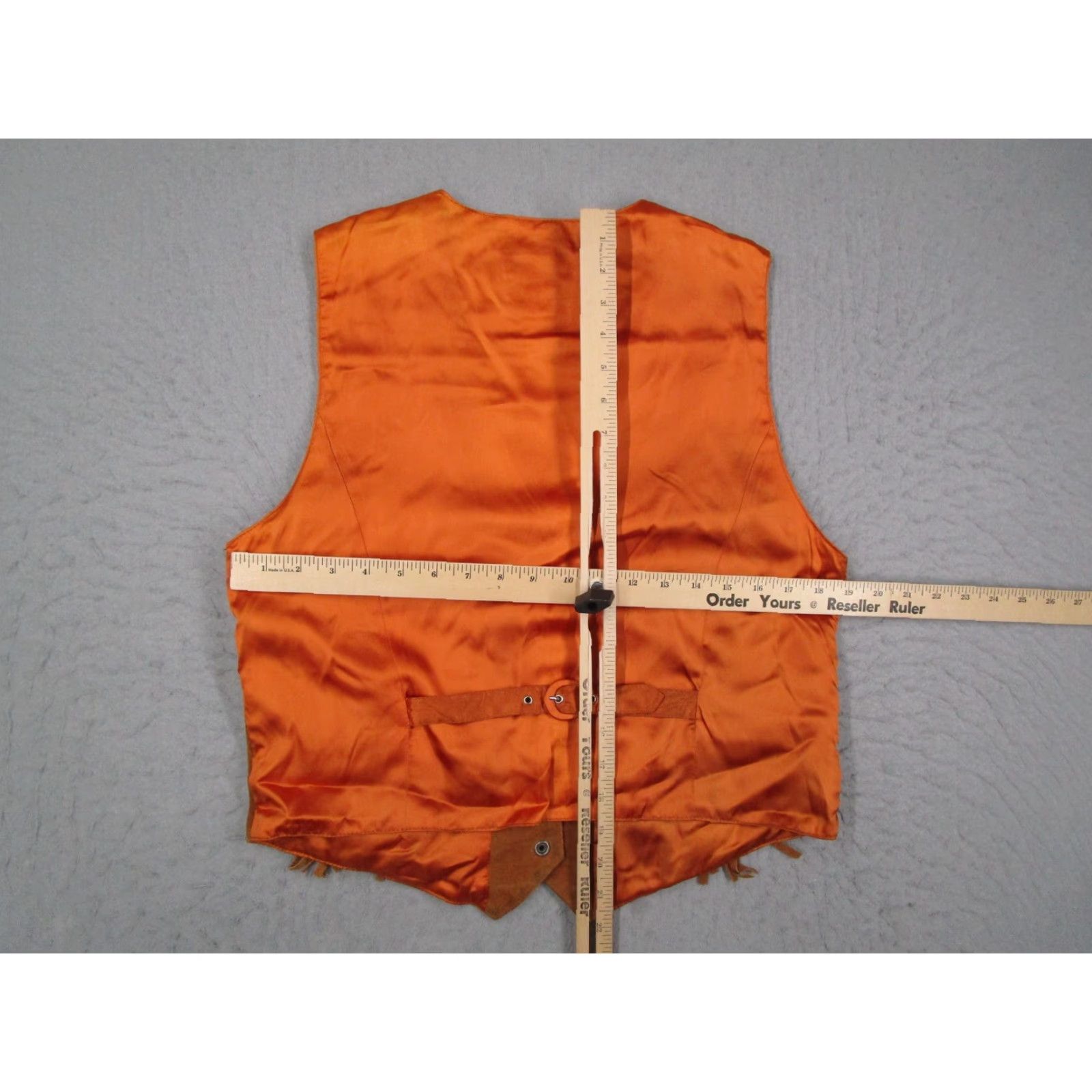 Scully VINTAGE Scully Vest Womens 12 Brown Suede Leather Fringe Western Cowboy Snap Front Size XL / US 12-14 / IT 48-50 - 7 Thumbnail