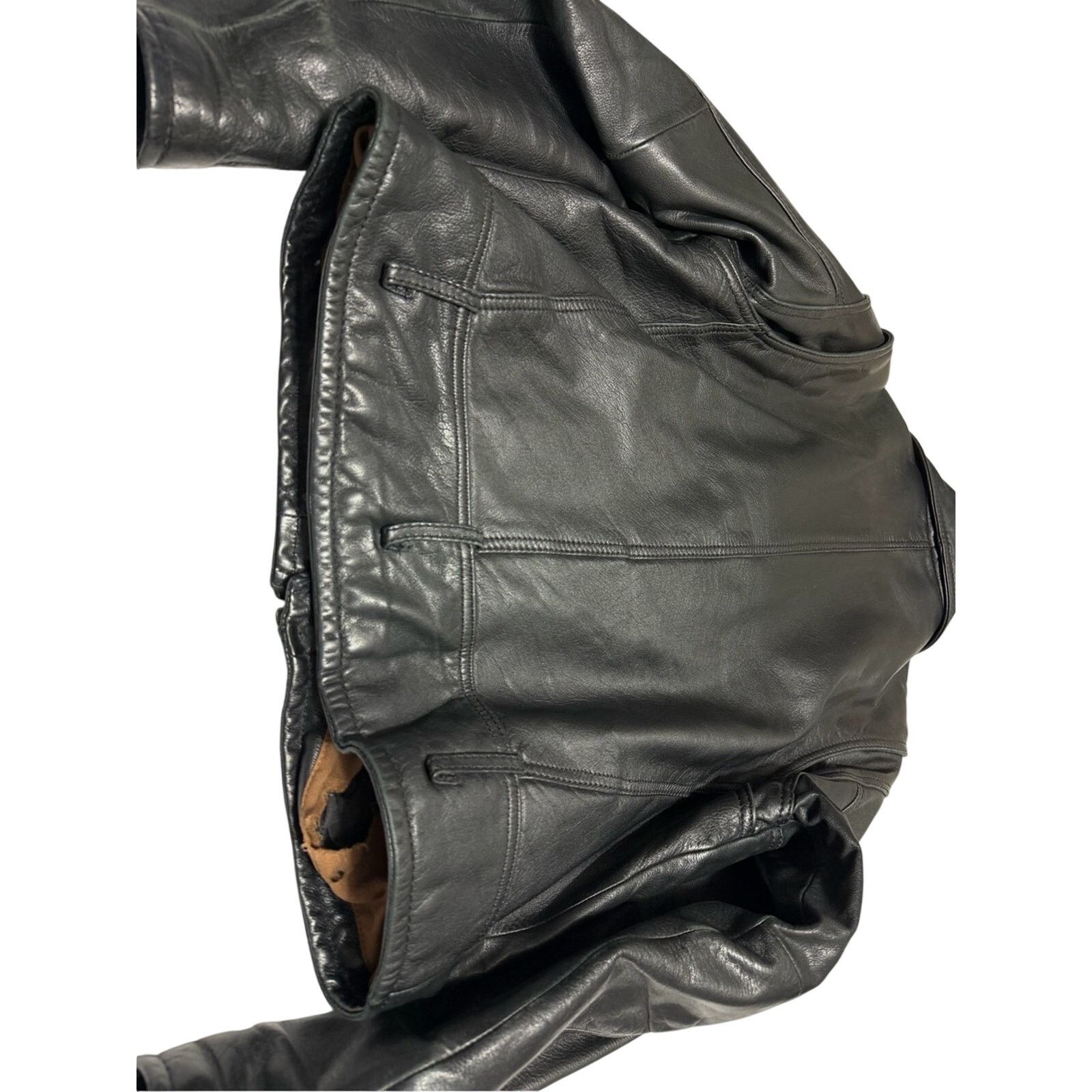 Harley Davidson Vintage Harley Davidson Men’s Stitched Flame Leather Jacket Size US L / EU 52-54 / 3 - 12 Thumbnail