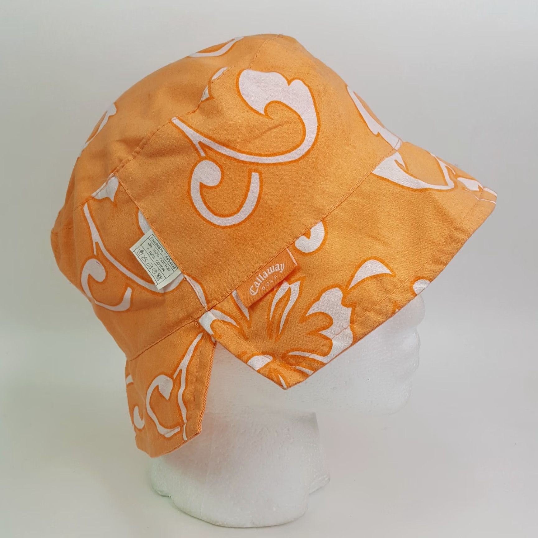 Callaway Callaway Golf Reversible Orange Women's One Size Outdoor Bucket Hat Hat Packable Twill Cotton 100% Casual Sports Outdoor 90s Womens Size ONE SIZE - 3 Thumbnail