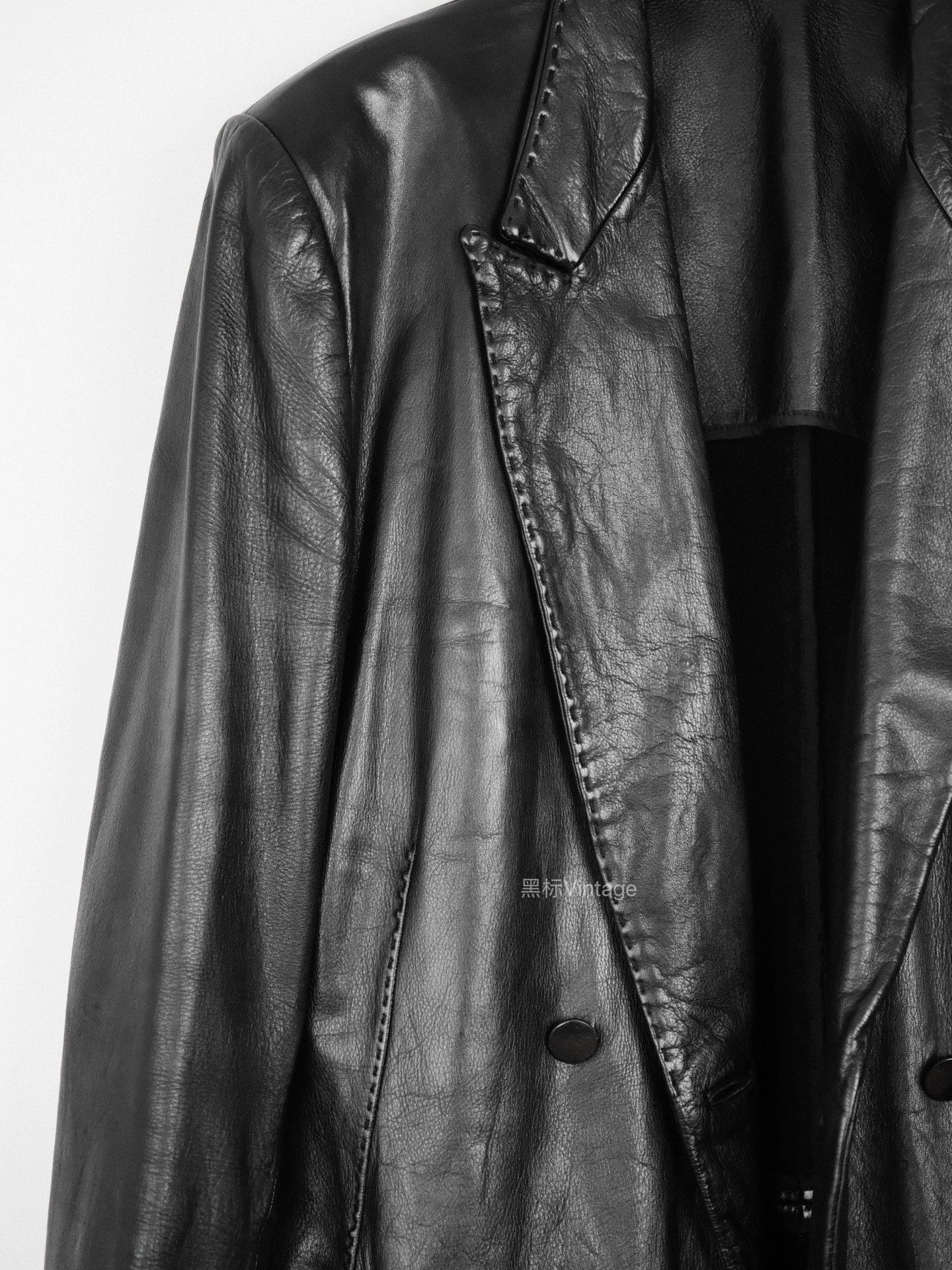 Yohji Yamamoto Yohji Yamamoto 06AW Archive Vegetable Tanned DB Blazer Size US L / EU 52-54 / 3 - 3 Thumbnail