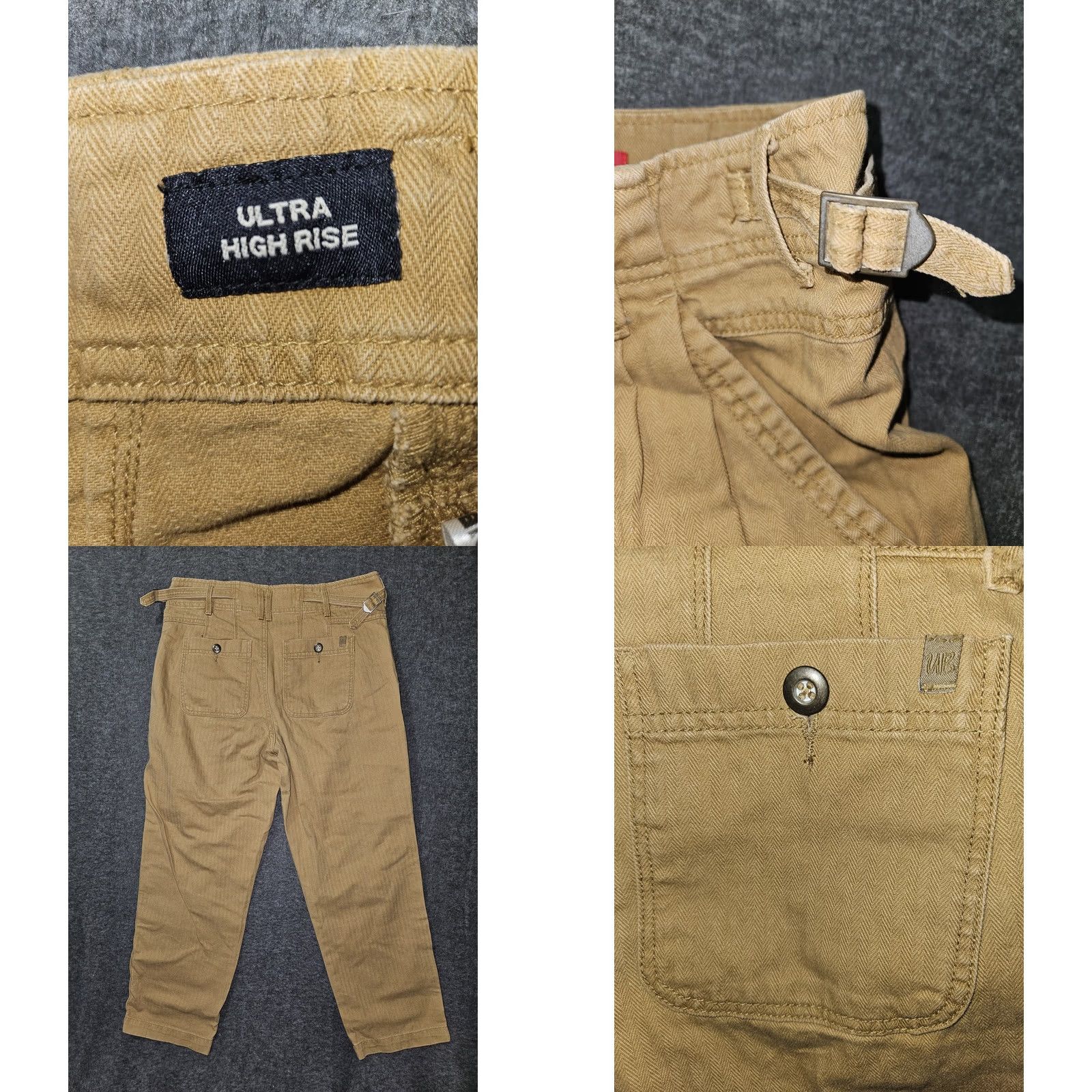 Vintage VINTAGE Unionbay Pants Womens 9 Khaki Ultra High Rise Buckle Strap Pleated Casual New Size 30" / US 8 / IT 44 - 8 Thumbnail