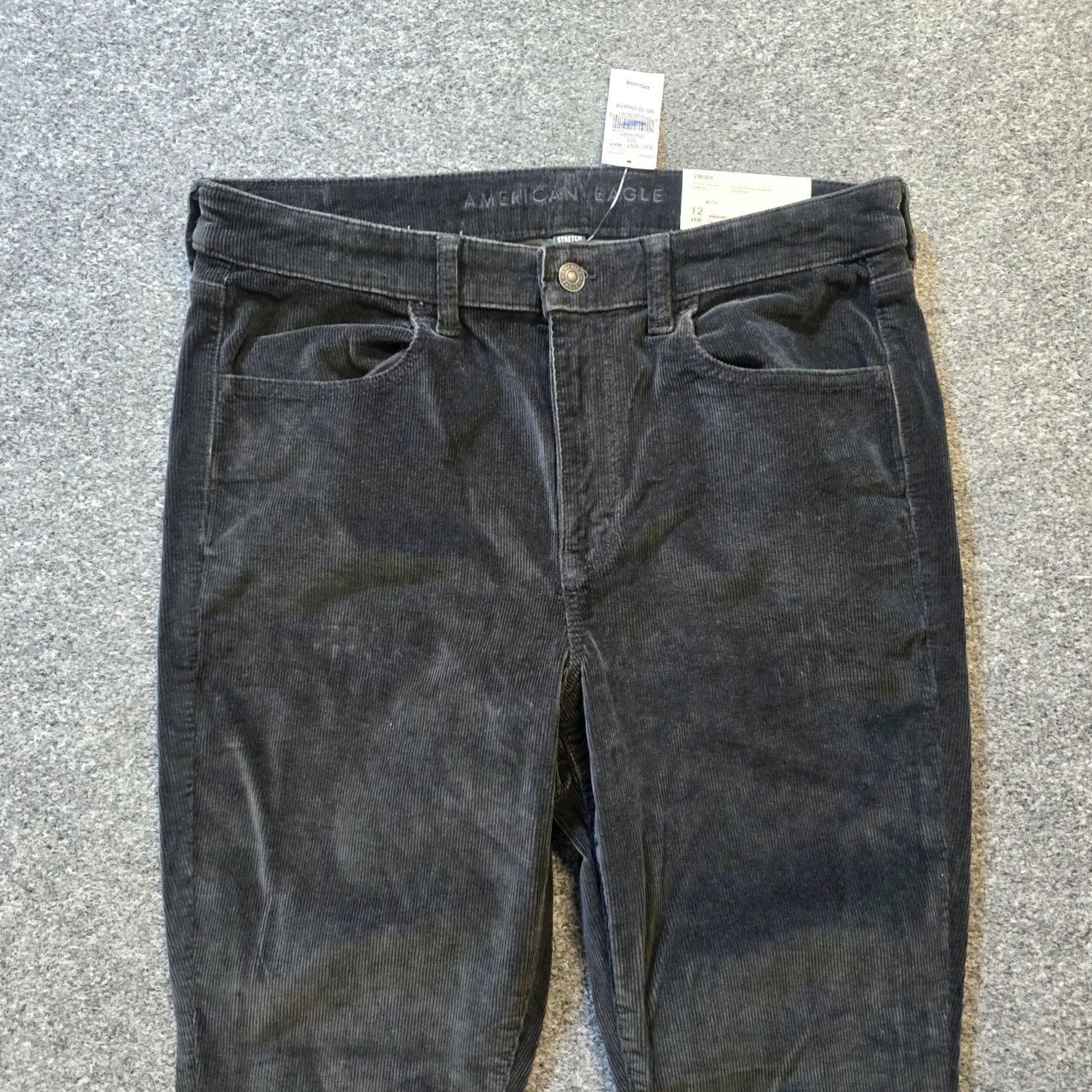 American Eagle Outfitters American Eagle Women Size 12 Black Corduroy Hi Rise Jegging Size 34" / US 12 / IT 48 - 2 Thumbnail
