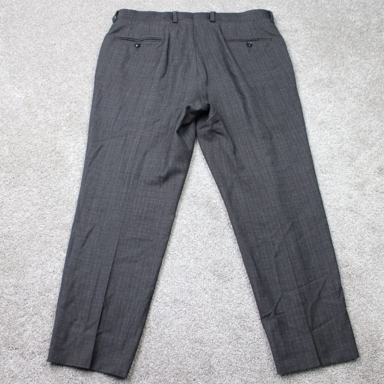 Ted Baker Ted Baker London Pants Mens 36R Gray Solid Wool Flat Front Straight Back Pocket Dress Pants Size US 36 / EU 52 - 6 Thumbnail