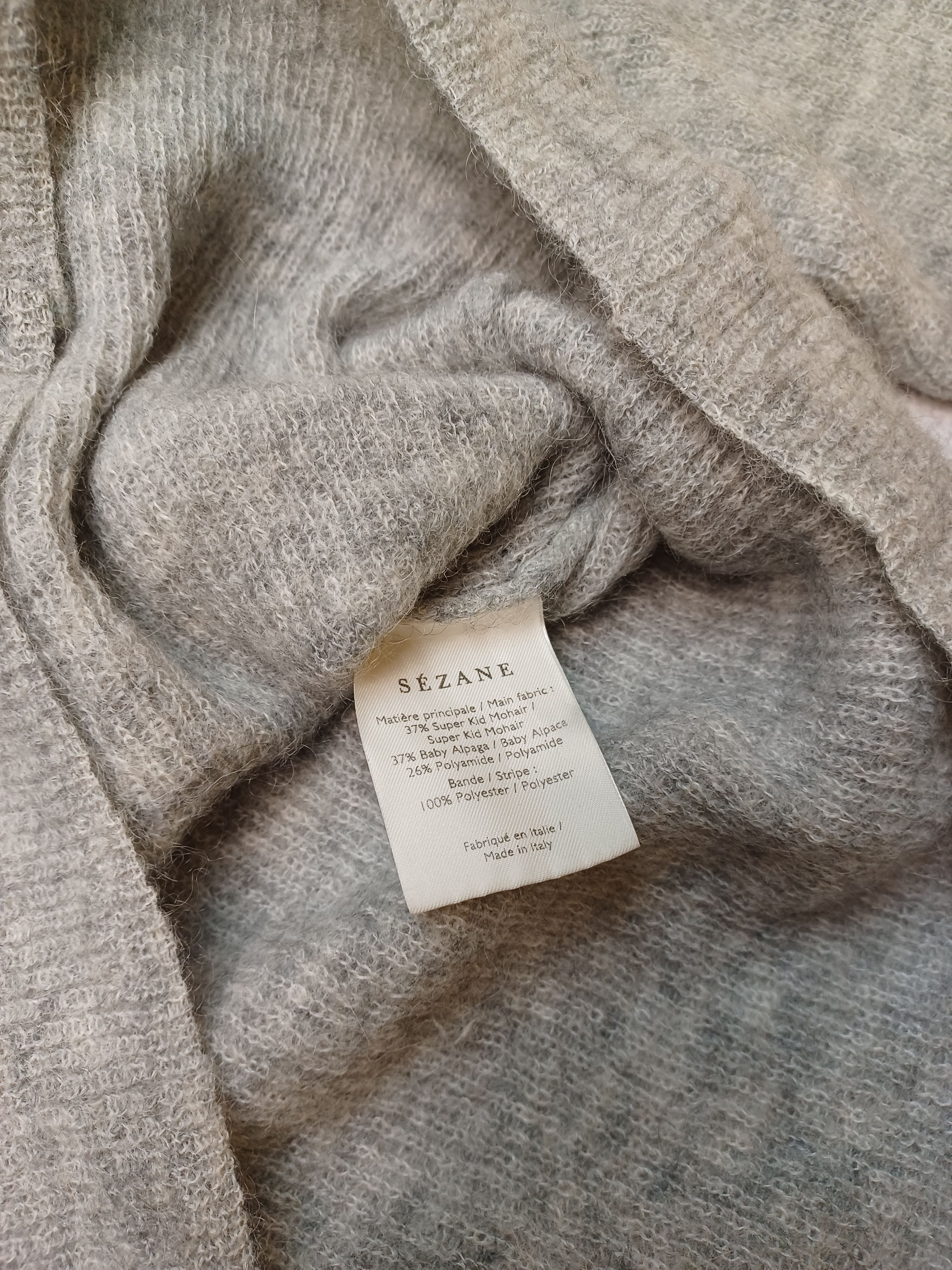 Sezane Sézane “La Maille” Grey Knit Cardigan – Size S Size S / US 4 / IT 40 - 6 Thumbnail