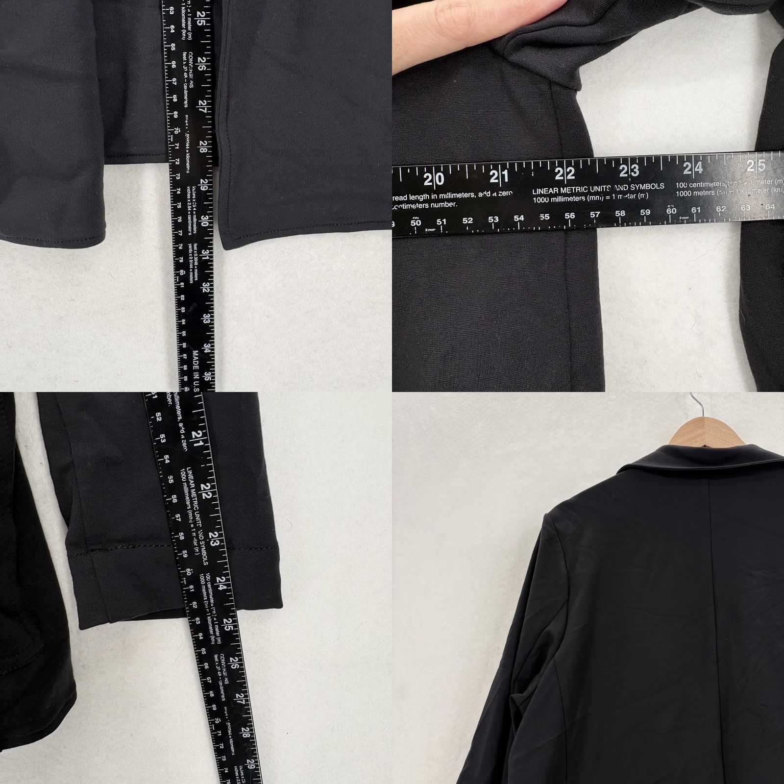 Athleta Athleta Blazer Womens 16 Black Knit Open Front Travel Business Casual Workwear Mid-Length Lyocell Knit Carded Overcoat Size XXL / US 16-18 / IT 52-54 - 8 Thumbnail