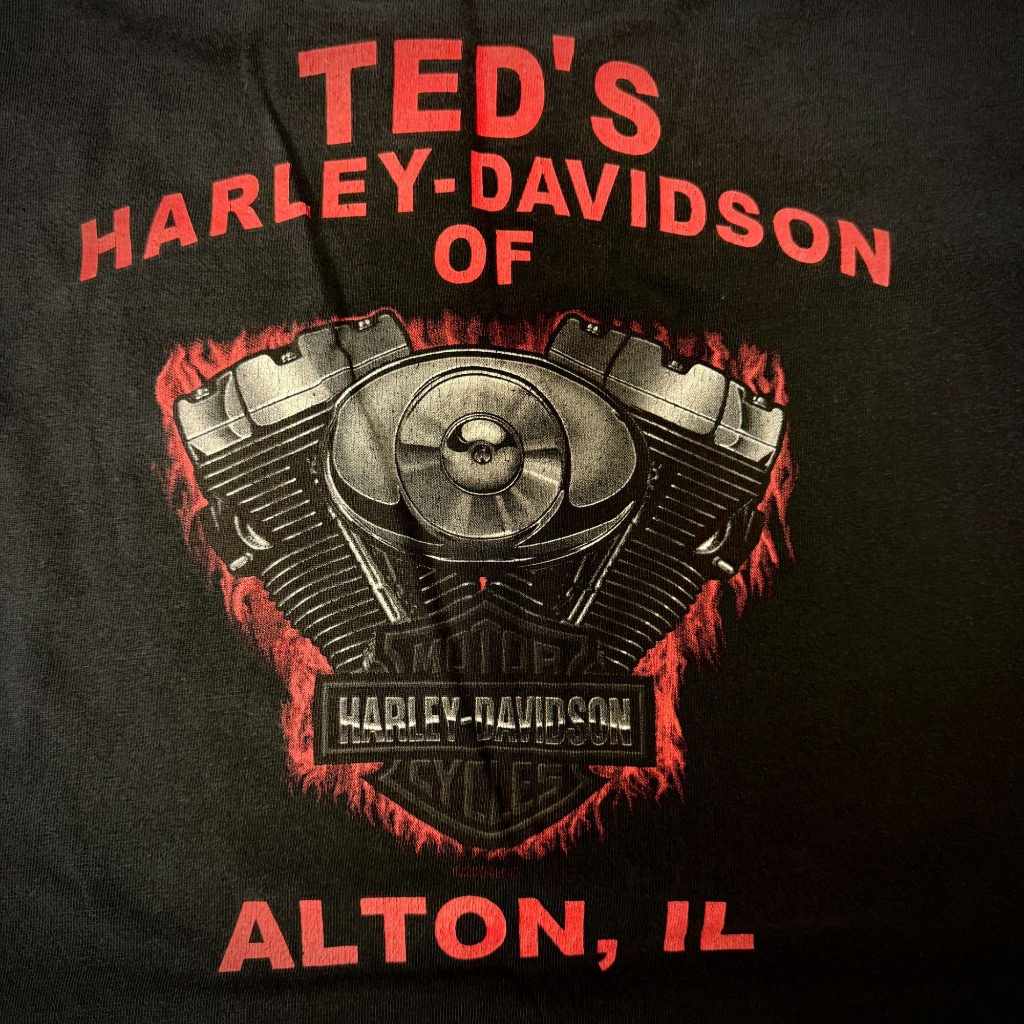 Harley Davidson Twin Cam Motorcycles FLAMING EAGLE Alton IL Biker T Shirt XL Size US XL / EU 56 / 4 - 4 Thumbnail