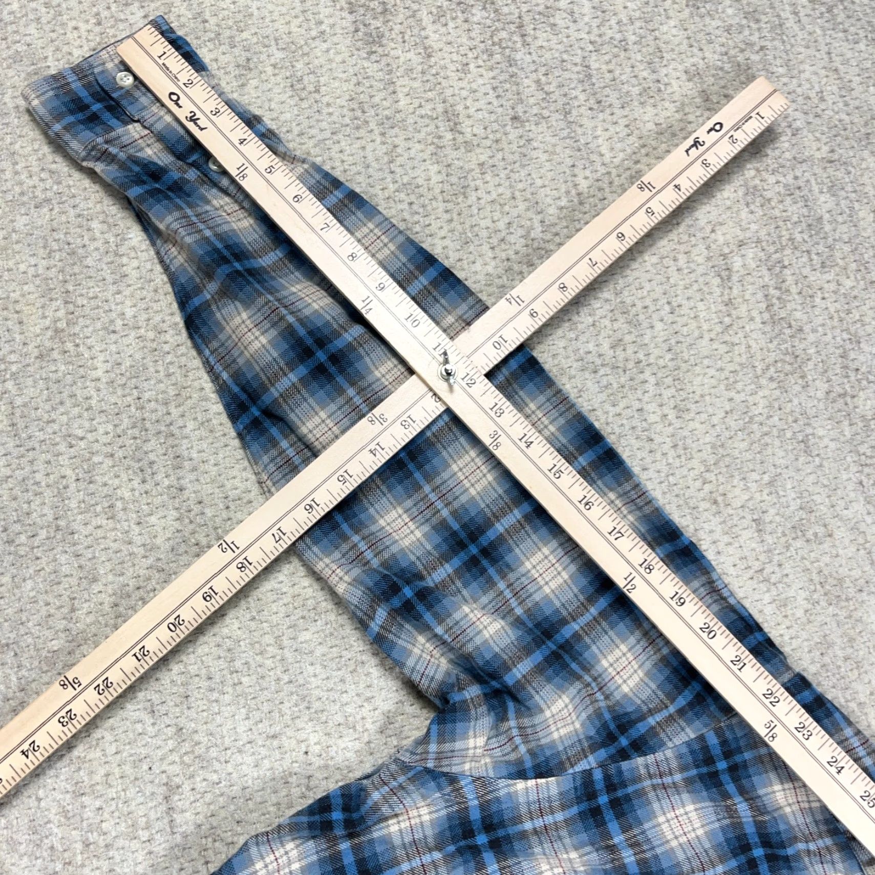 Ralph Lauren Ralph Lauren Shirt Men Large Blue Plaid Flannel Button-Up Long Sleeve Cotton Button-Front Collared Regular Size US L / EU 52-54 / 3 - 7 Thumbnail