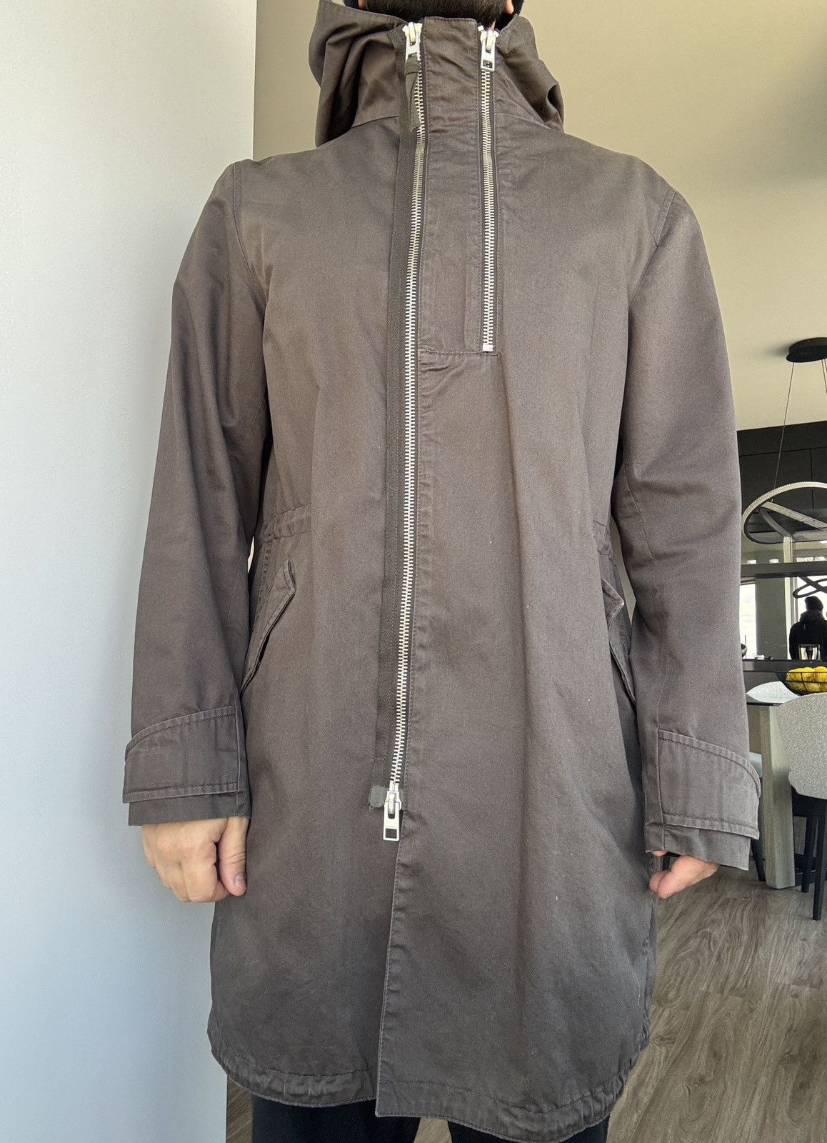 Allsaints Fishtail Cargo Parka Jacket Dark Brown Size US M / EU 48-50 / 2 - 8 Thumbnail