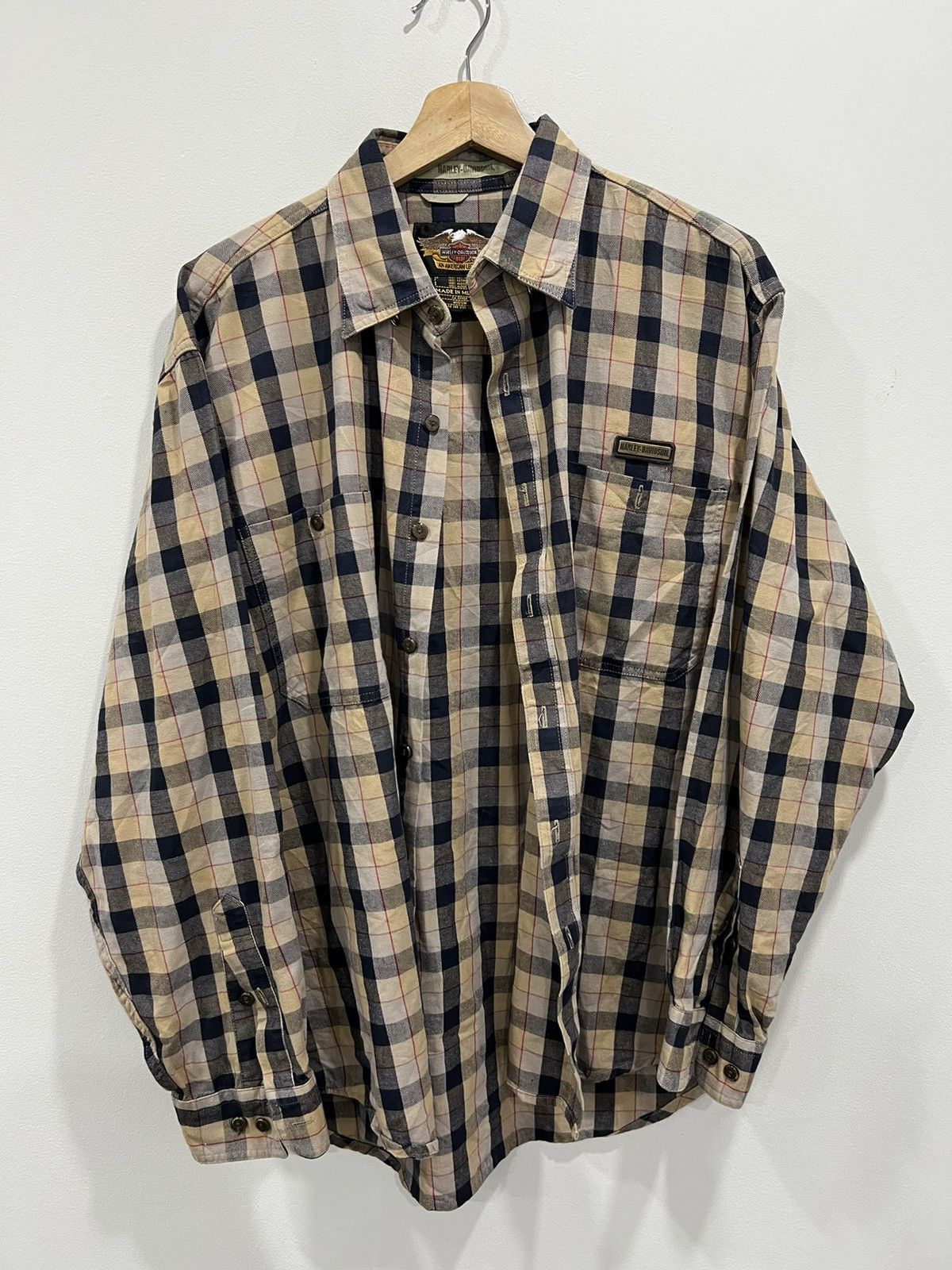 Harley Davidson Vintage Harley Davidson Button Up Shirt Plaid Size US M / EU 48-50 / 2 - 1 Thumbnail