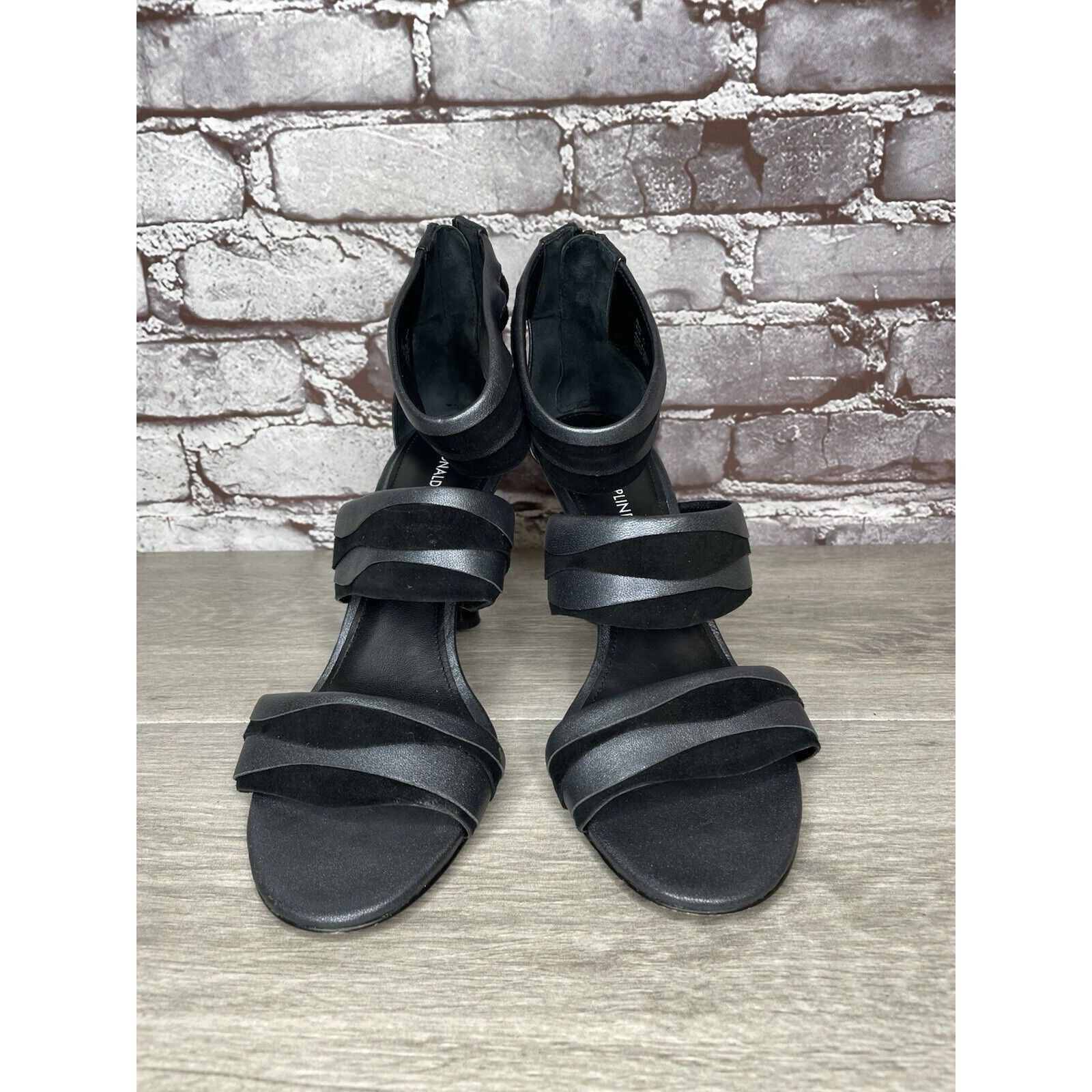 Donald Pliner Donald Pliner Neav Black Suede Shimmer Ankle Strap Heels Wom Size US 9.5 / IT 39.5 - 15 Thumbnail