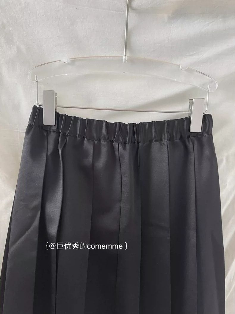 Comme des Garcons Comme des Garcons size XS Black silk satin glossy drawstri Size 23" - 5 Thumbnail