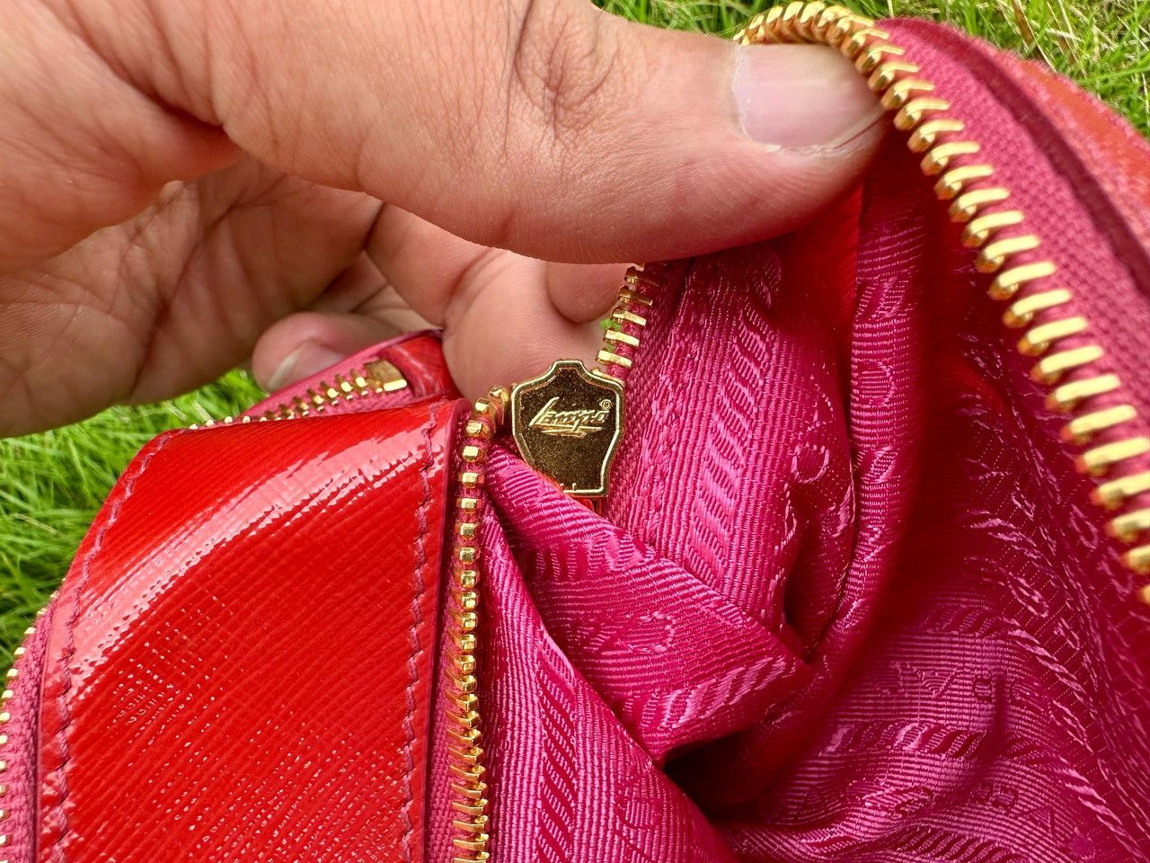 Prada Authentic Prada Saffiano Lux Small Galleria Double Zip Fuoco Size ONE SIZE - 10 Thumbnail