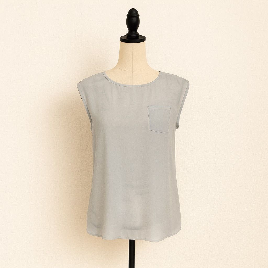 Loft Ann Taylor LOFT Women’s Size M Blue Lightweight Sheer Blouse Size M / US 6-8 / IT 42-44 - 1 Thumbnail