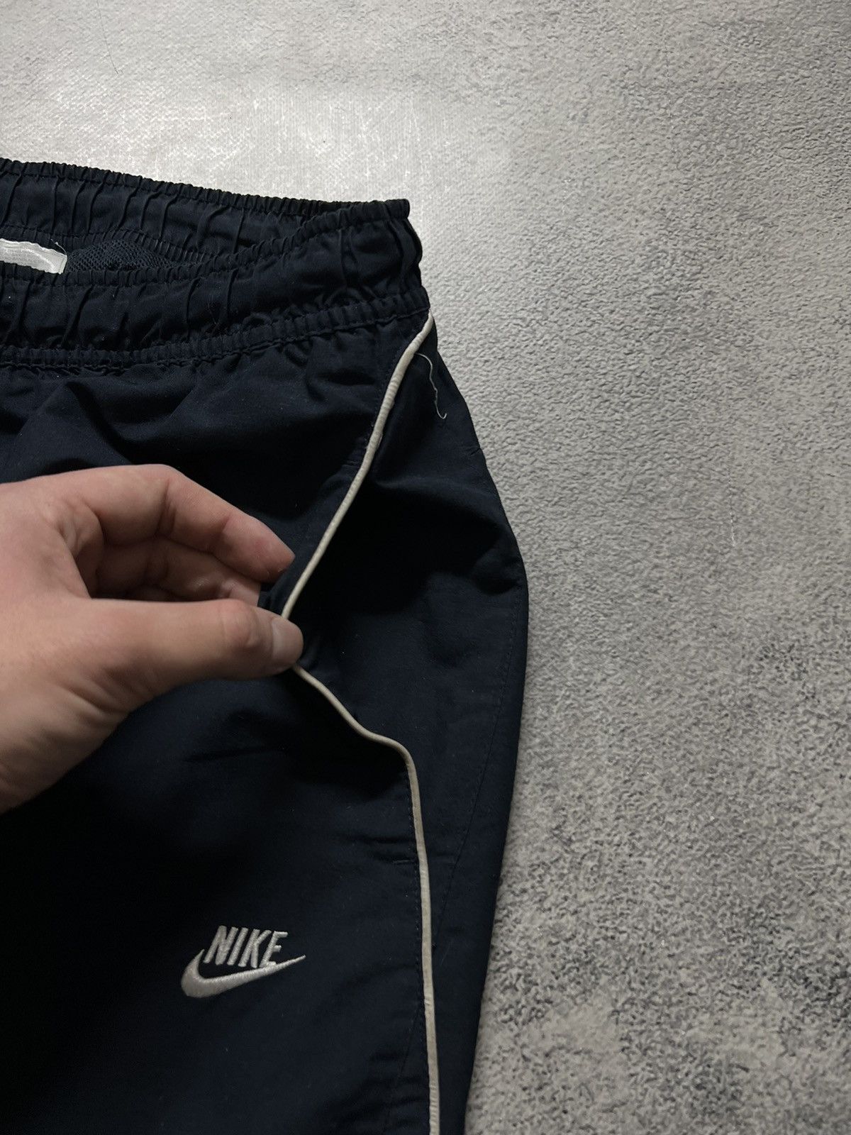 Vintage Vintage Y2K Nike Nylon Mini Swoosh Drill Pants 00’s Size US 34 / EU 50 - 6 Thumbnail