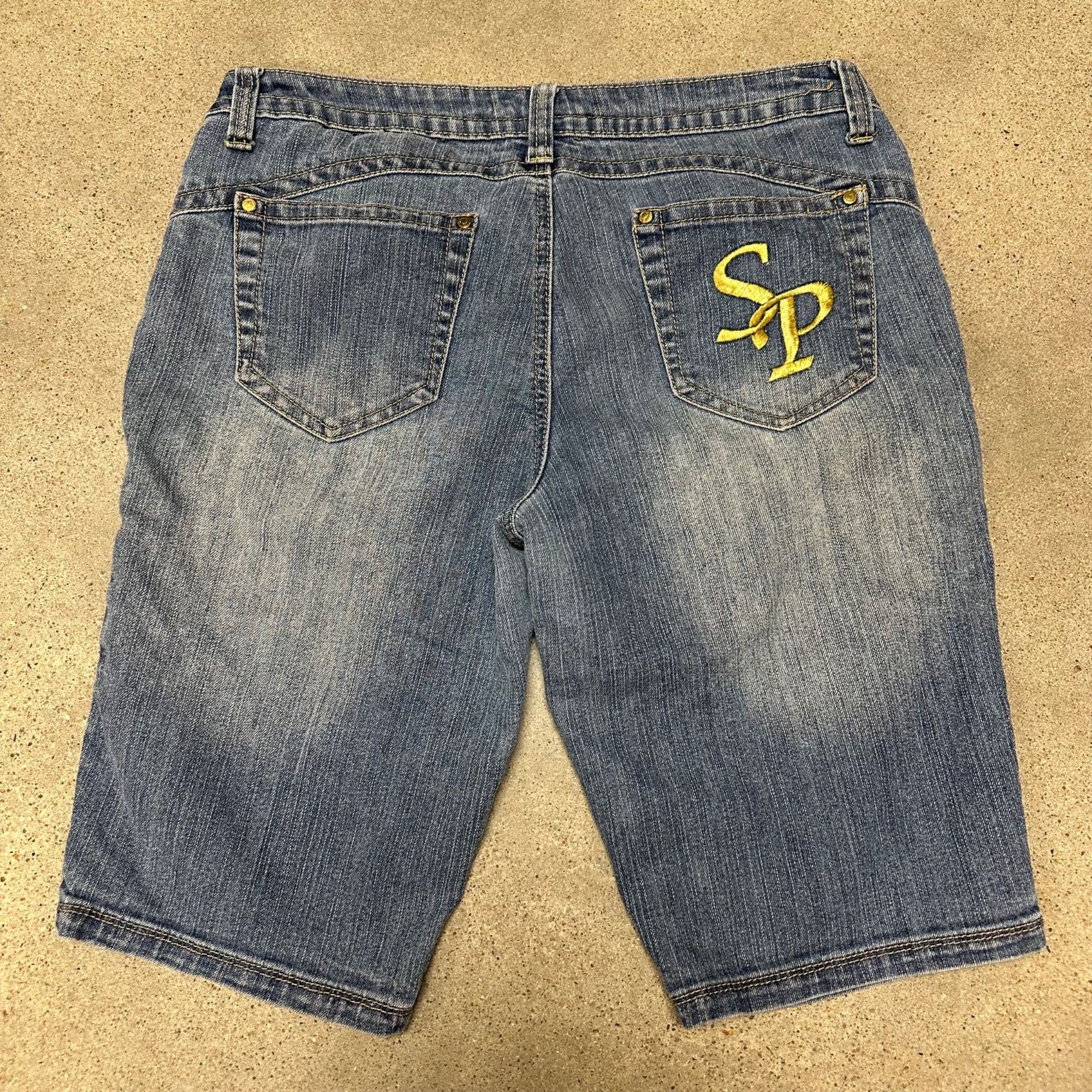 Southpole × Vintage Vintage Y2K South Pole Embroidered Denim Jean Shorts Size 34" / US 12 / IT 48 - 3 Thumbnail