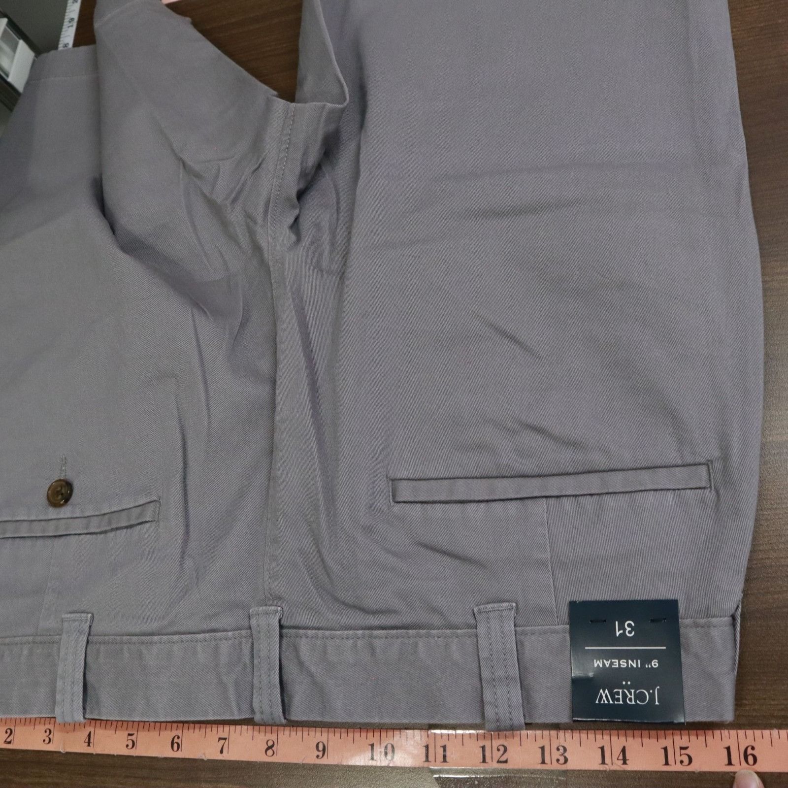 J.Crew J. Crew 9" Flex Chino Shorts Mens 31 Gray Preppy Academia Size US 31 - 13 Thumbnail