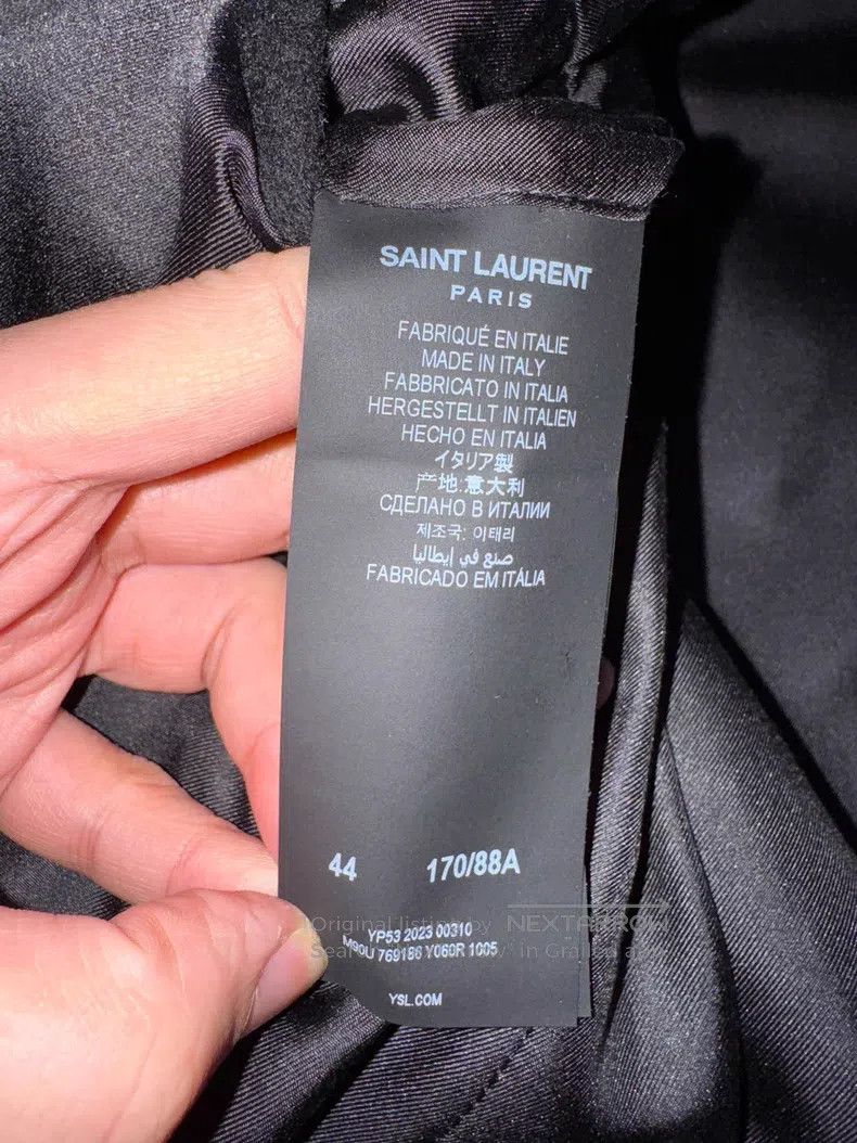 Saint Laurent Paris Saint Laurent Paris Extra Long Smoking Jacket Size US S / EU 44-46 / 1 - 9 Thumbnail