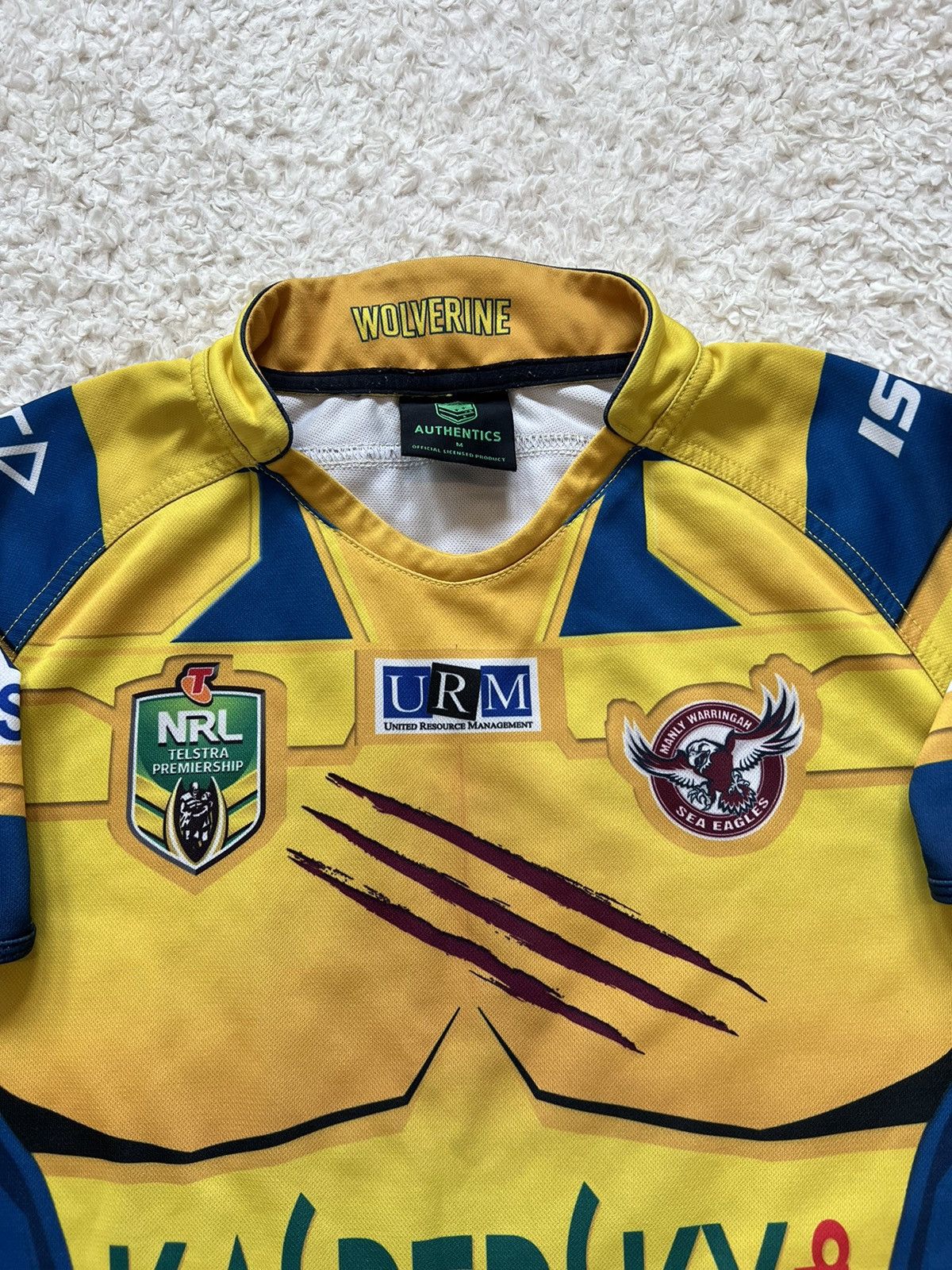 Vintage Manly Warringah Sea Eagles Marvel Wolverine 2014 Rugby Size US M / EU 48-50 / 2 - 3 Thumbnail
