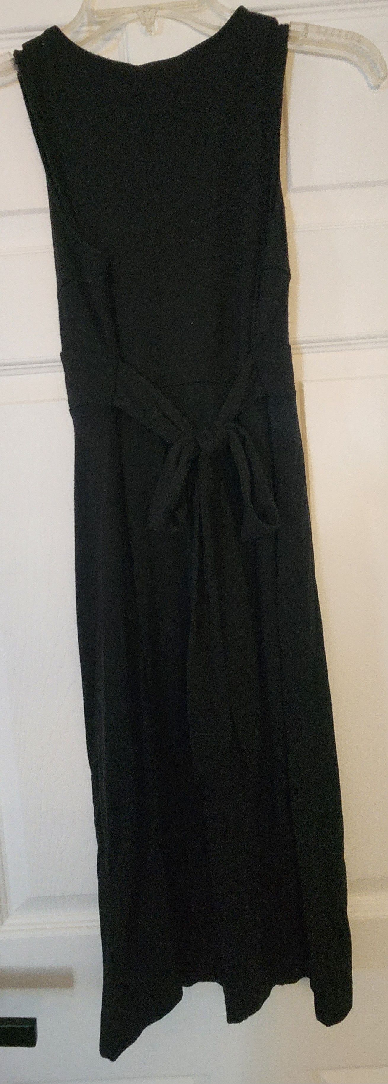 Gap GAP Little Black Dress LBD Vneck Sleeveless Pleated Tie XS Size XS / US 0-2 / IT 36-38 - 2 Thumbnail