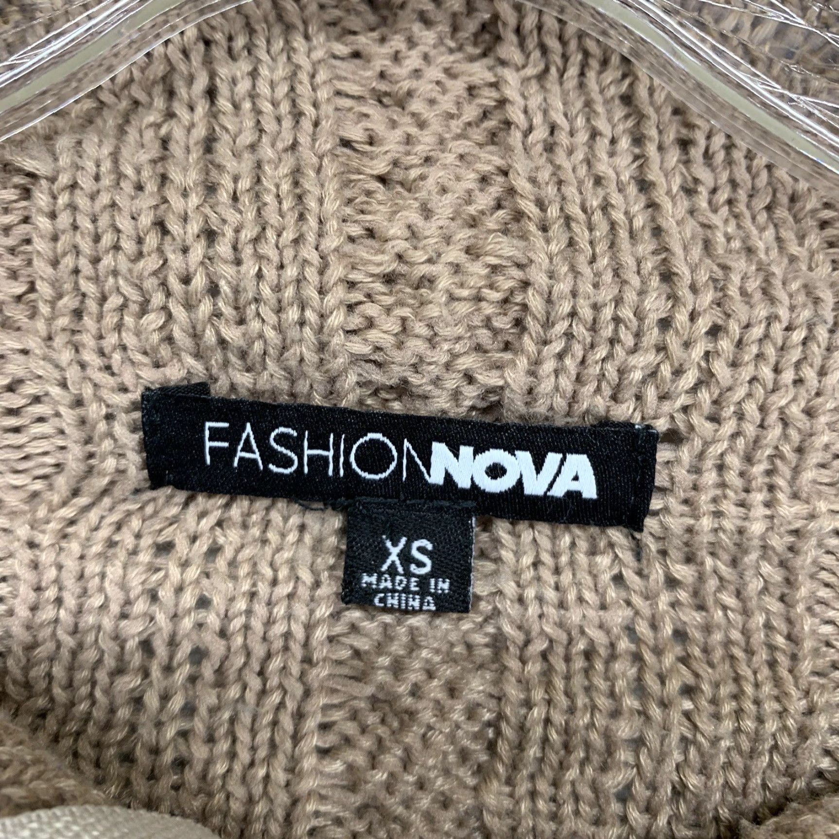 Fashion Nova Fashion Nova Sweater Women's Size XS Mauve Cable Knit 1/4 Zip Cropped Thick Size XS / US 0-2 / IT 36-38 - 6 Thumbnail