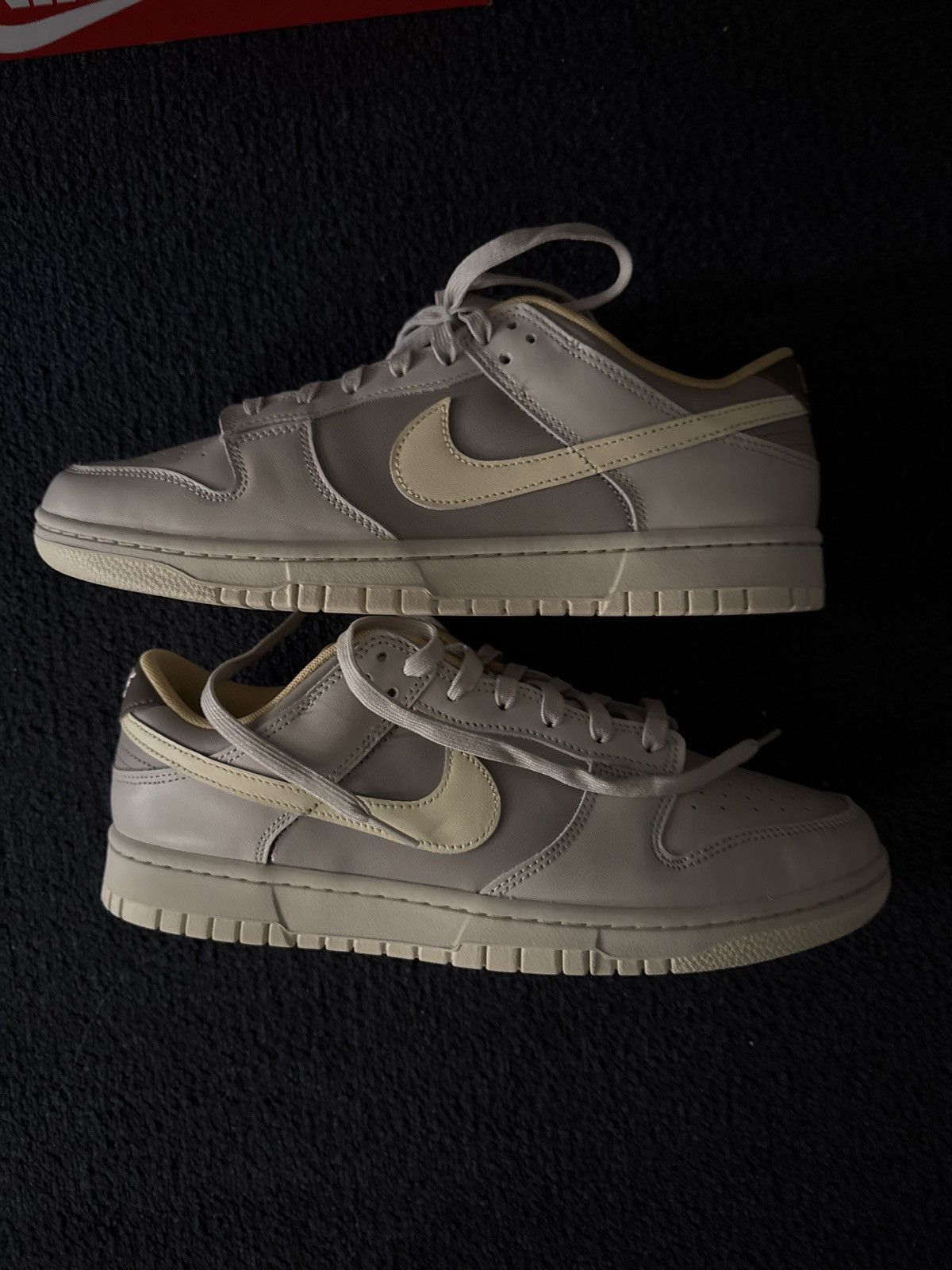 Nike Nike Dunk Low Retro White Bone Wild Mango Size US 11.5 / EU 44-45 - 2 Thumbnail