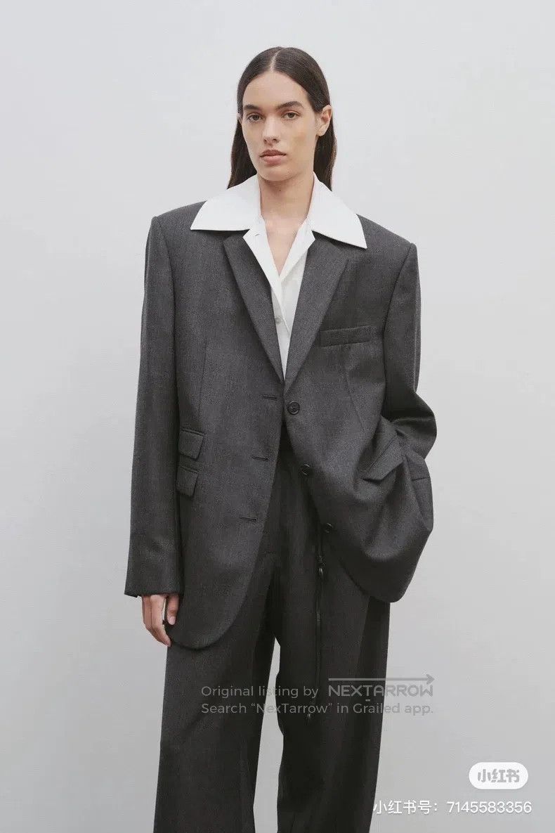 The Row The Row size S Grey wool blazer Size 34S - 8 Thumbnail