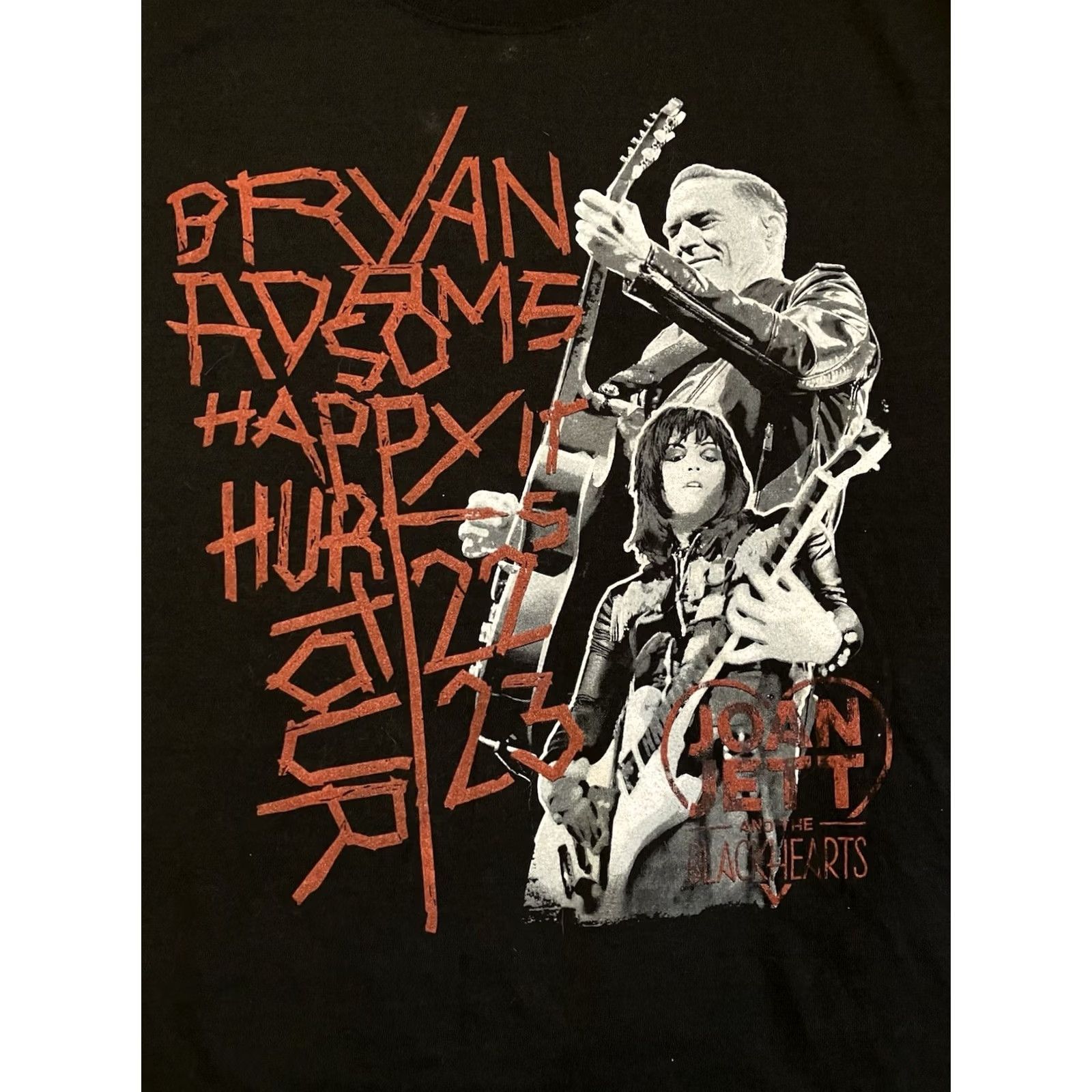 Jerzees BRYAN ADAMS So Happy It Hurts 2023 Tour Concert T Shirt Joan Jett XL Men Black Short Sleeve Crew Neck Shirt Size US XL / EU 56 / 4 - 2 Thumbnail