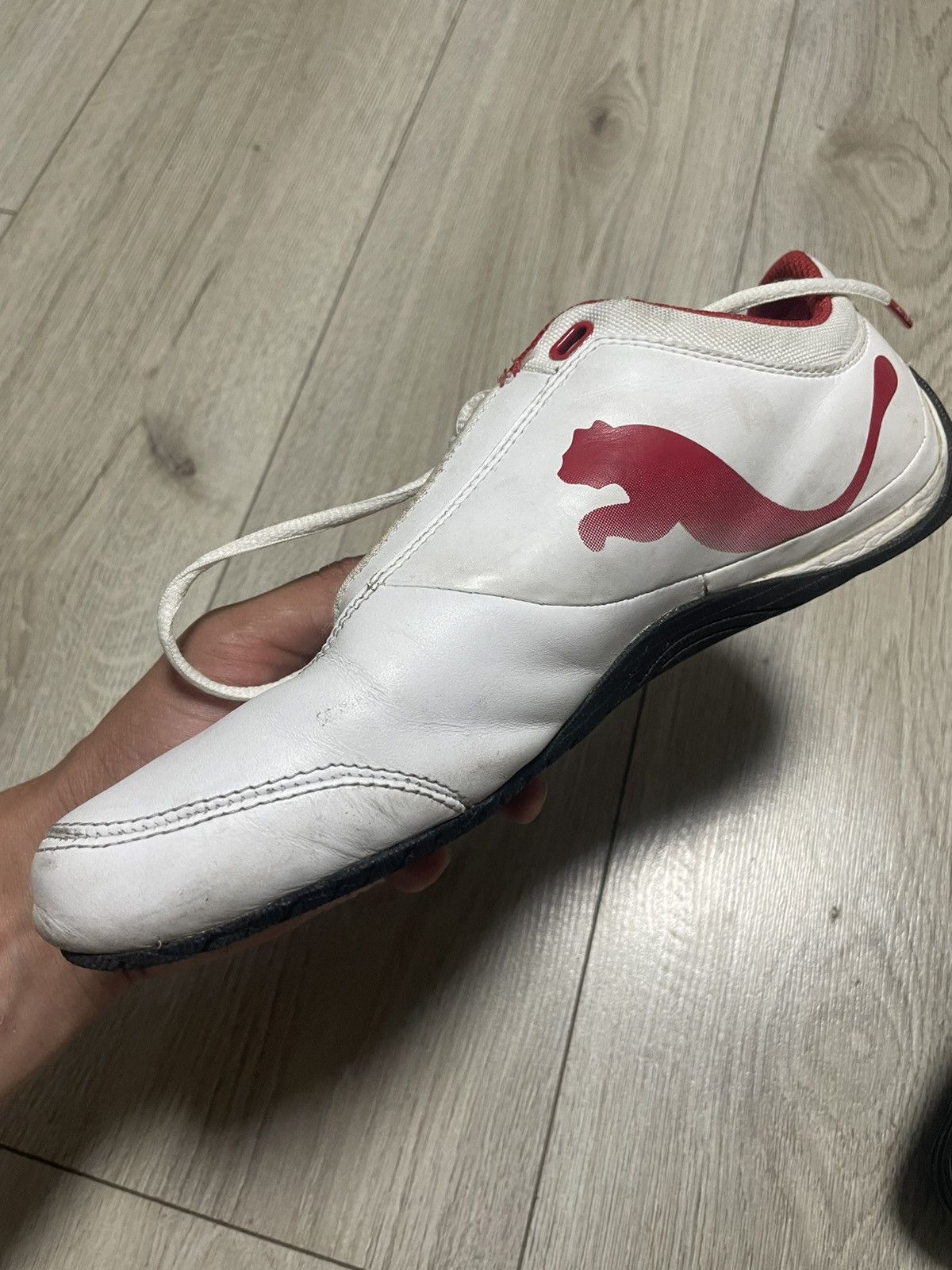 Ferrari × Puma × Vintage Vintage 00s Puma Ferrari Speed Cat F1 Red Leather Shoes Rare Size US 7.5 / EU 40-41 - 10 Thumbnail