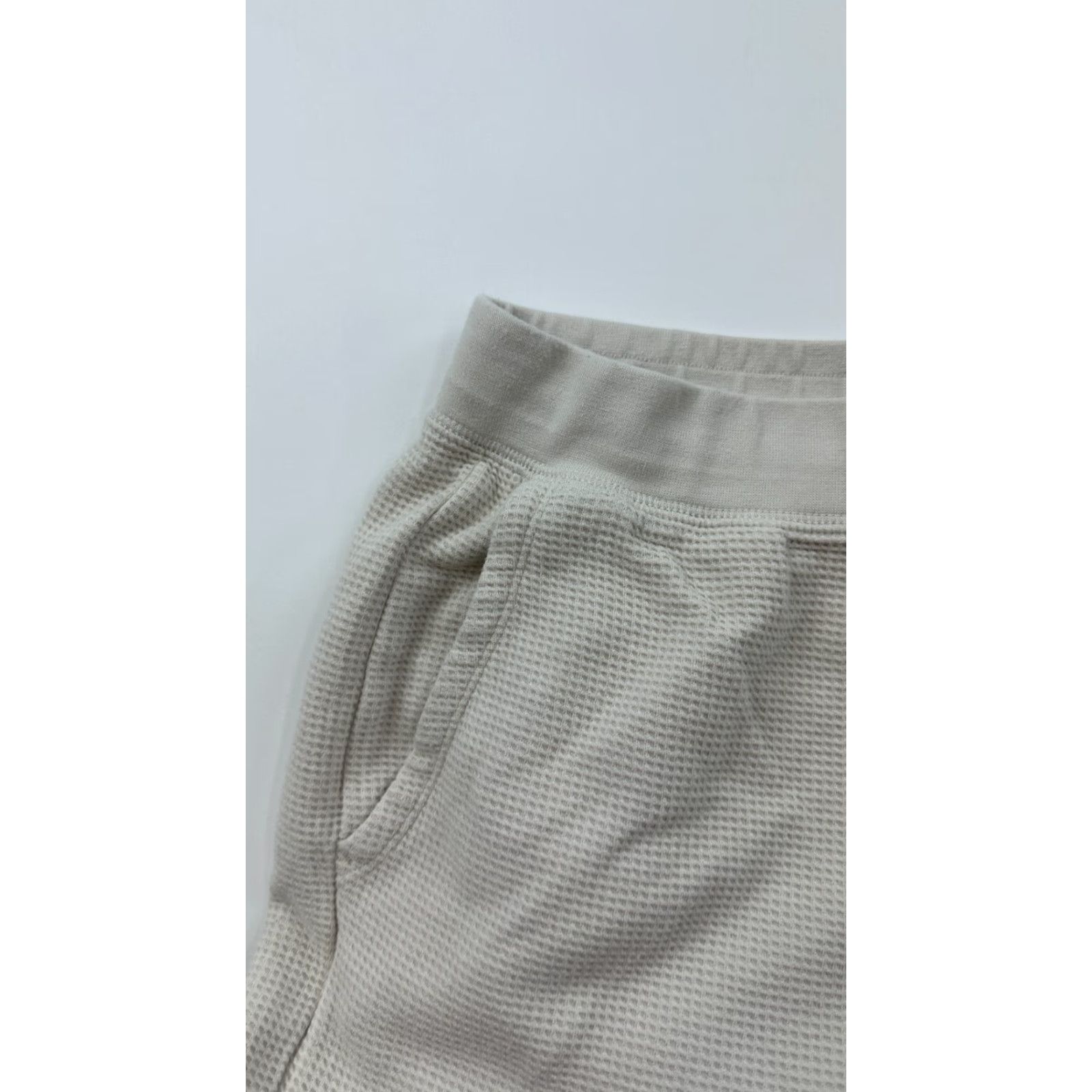 Uniqlo Uniqlo Wide Leg Pants Womens Large Beige Elastic Waist Pull On Casual Trousers Size 36" / US 14 / IT 50 - 5 Thumbnail