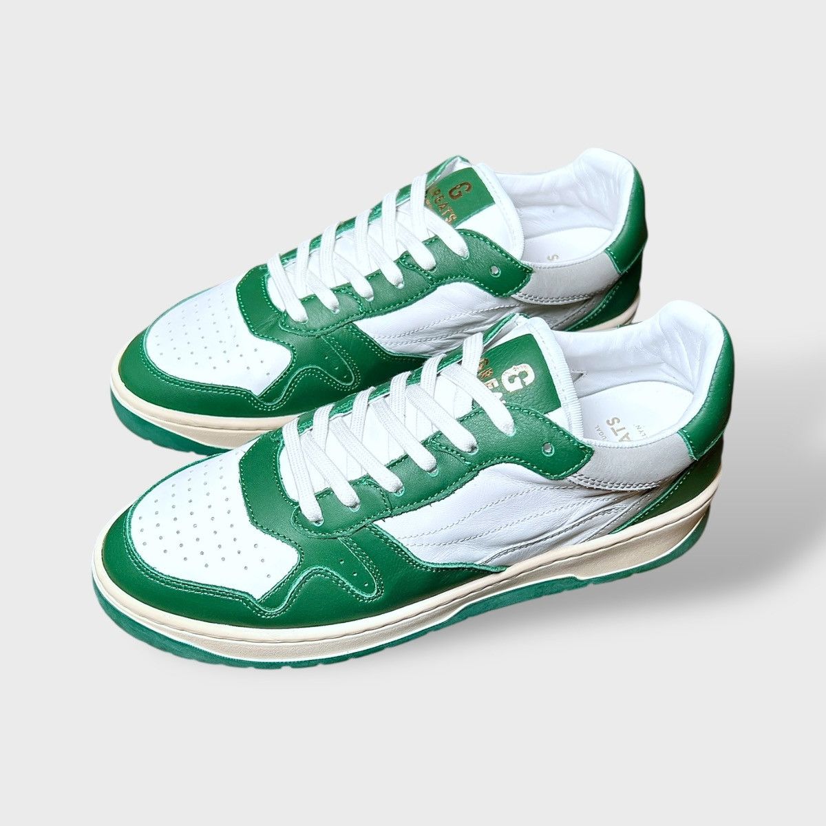 Greats Greats Women’s Brighton Low Top Green White Sneakers Sz 8.5 Size US 8.5 / IT 38.5 - 4 Thumbnail