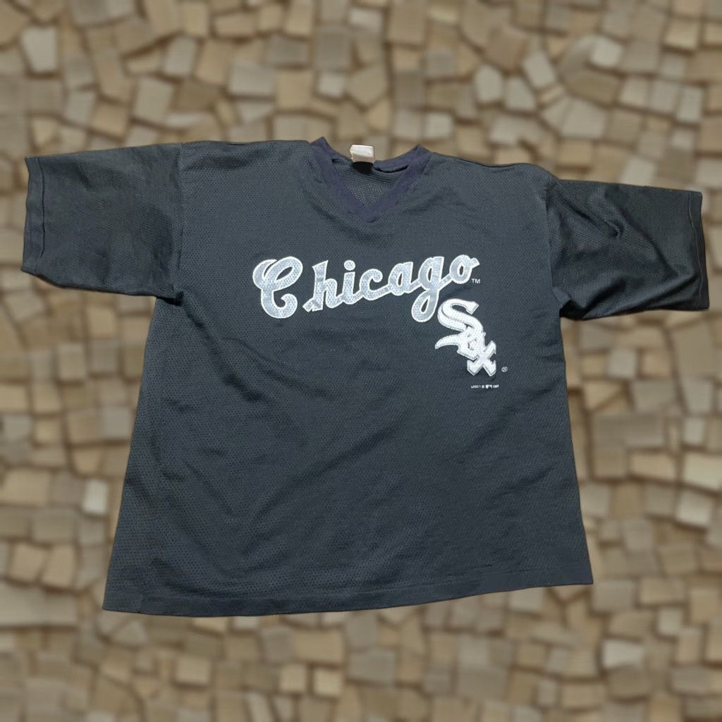 Logo 7 VINTAGE Logo 7 Shirt Men XL Black White Chicago White Sox Jersey Crew Neck Short Sleeve Cotton Logo 7 Logo 7 Men XL White Sox Vintage Size US XL / EU 56 / 4 - 1 Thumbnail