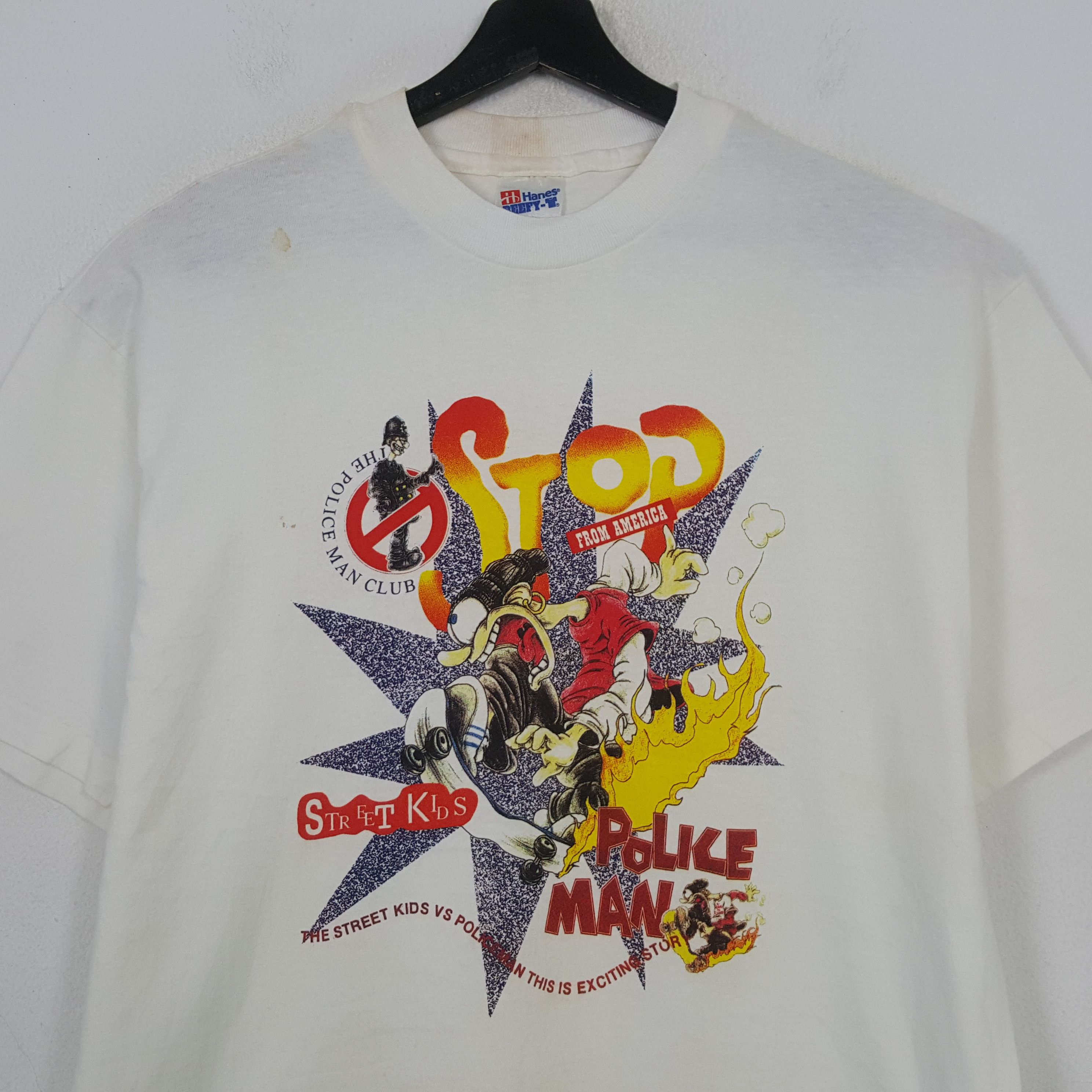 Vintage The Street Kids Police Man Vintage Tshirt RR3 Size US L / EU 52-54 / 3 - 2 Thumbnail