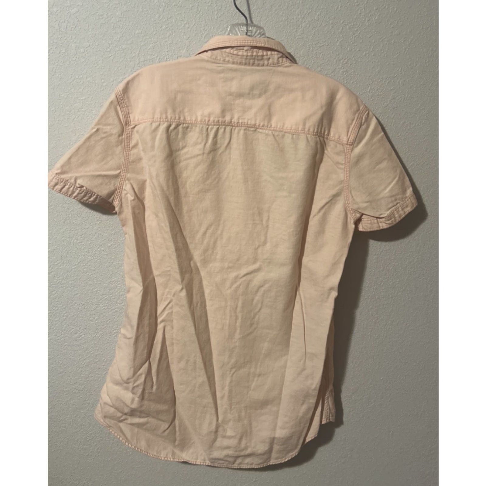 Calvin Klein Calvin Klein Jeans Shirt Button-Up S Cotton Short Sleeve Pockets Orange 1999 Men Casual Travel Vintage No Size US S / EU 44-46 / 1 - 2 Thumbnail