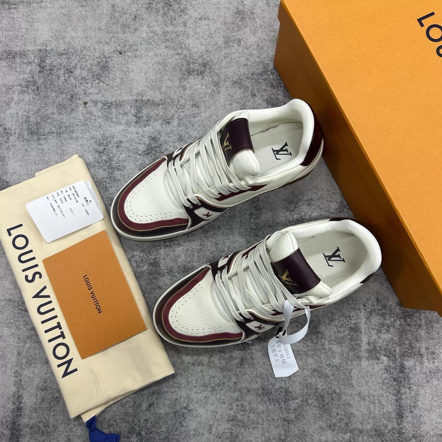 Louis Vuitton LOUIS VUITTON Trainer 99 Whiskey Red Distressed 40.5 Size US 7.5 / EU 40-41 - 2 Thumbnail