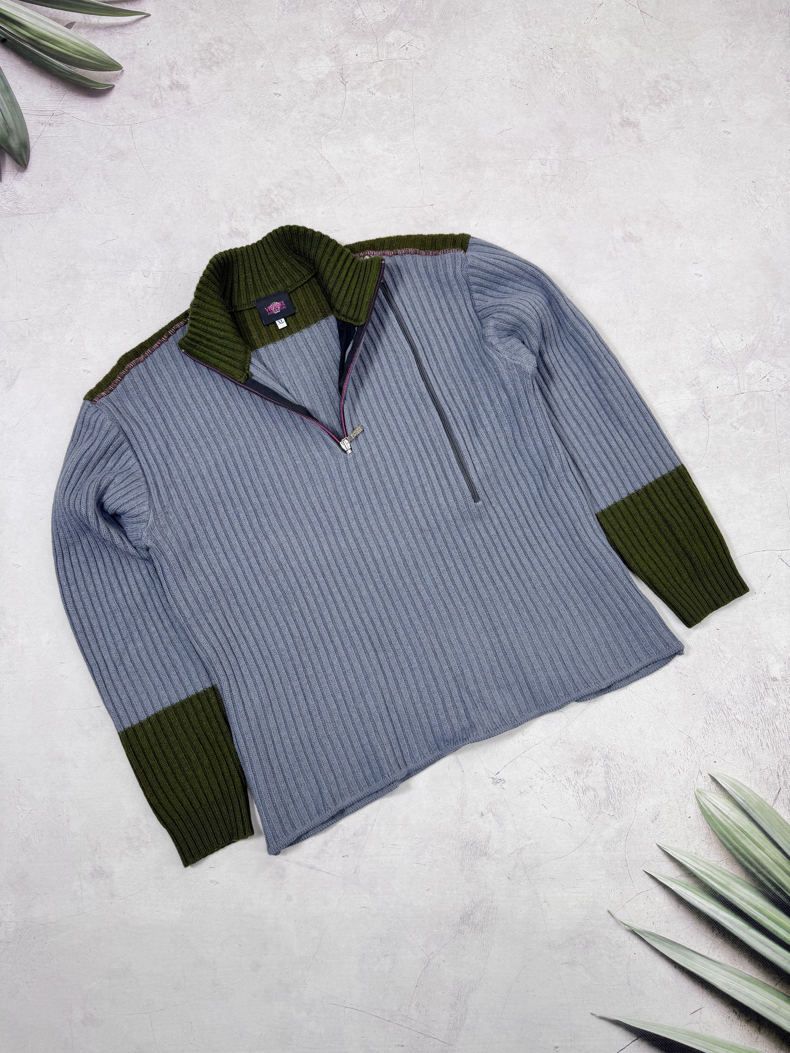 Vintage Versace Jeans Couture Sweater Pullover 1/4 zip