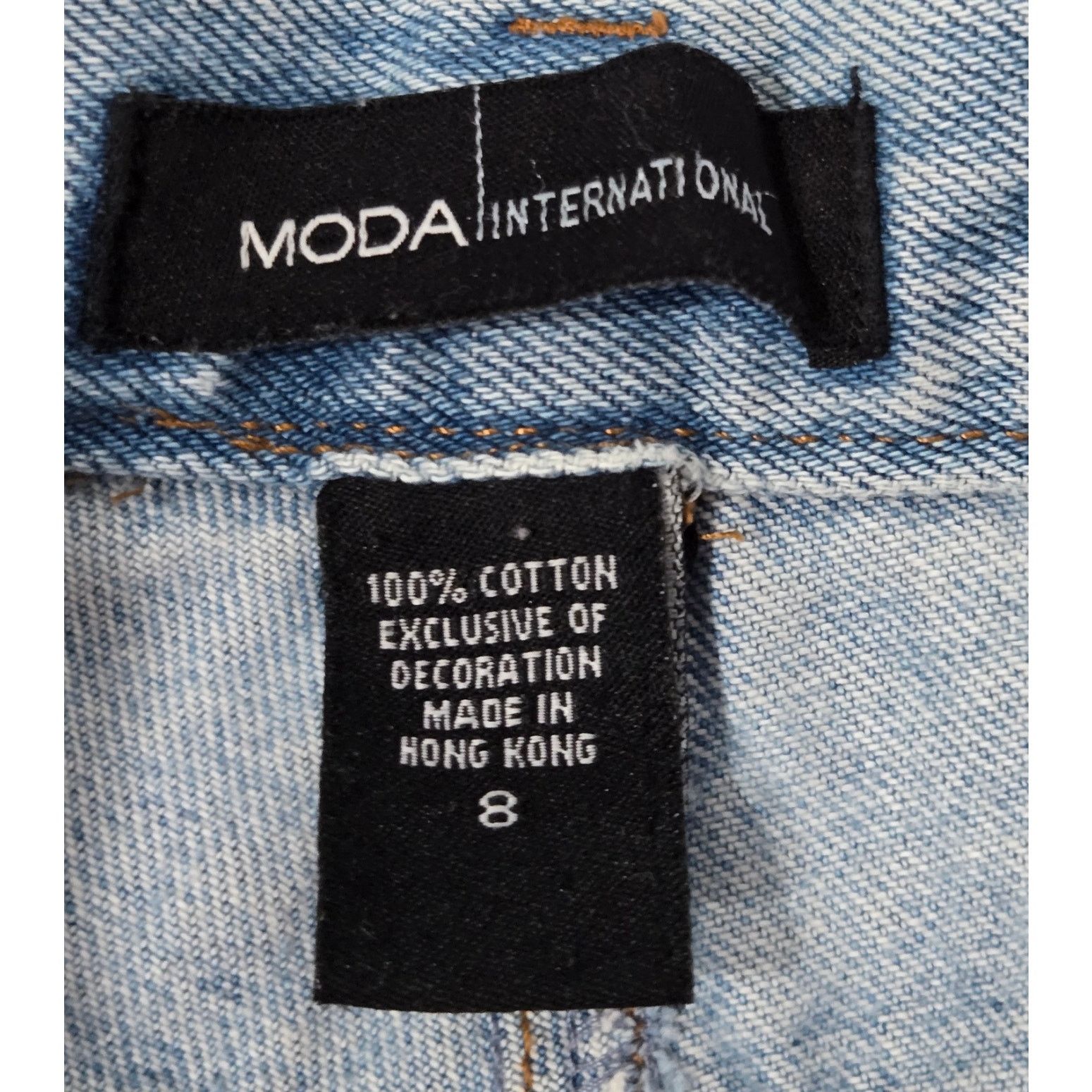 Other Moda Stone Washed Cropped/Cuffed Jean Pants 8 5 Straight Leg Size 30" / US 8 / IT 44 - 3 Thumbnail
