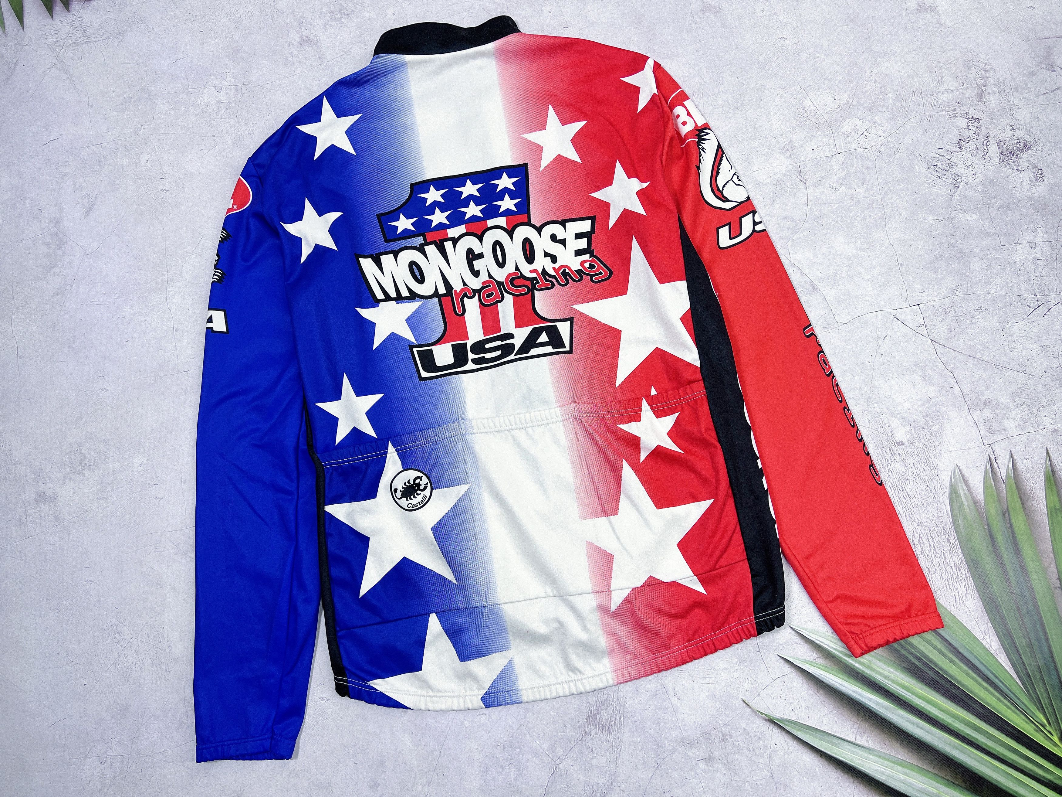 Vintage Castelli Mongoose Racing USA Warm Cycling Jersey Shimano Size US L / EU 52-54 / 3 - 16 Thumbnail