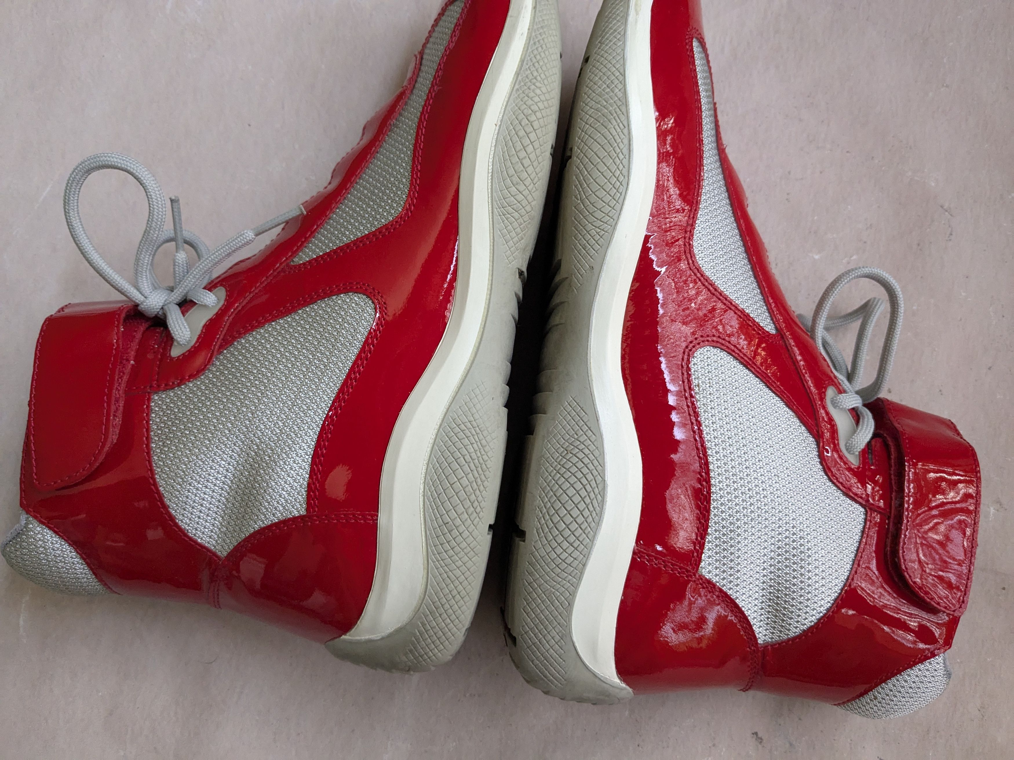 Prada Prada America's Cup Red High Tops 8.5 Patent Leather Size US 8.5 / EU 41-42 - 12 Thumbnail
