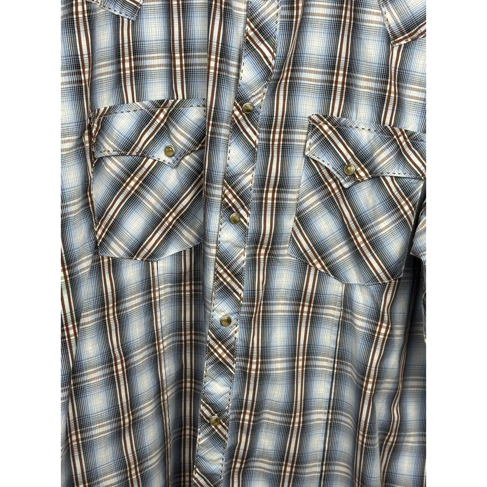 Wrangler Wrangler Pearl Snap Western Shirt – 2XL Oversized Fit Size US XXL / EU 58 / 5 - 3 Thumbnail