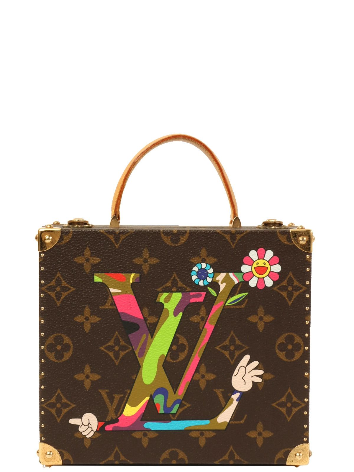 image of Louis Vuitton 2007 Made Takashi Murakami Collaboration Monogram Jewelry Box Brown/multi, Women's