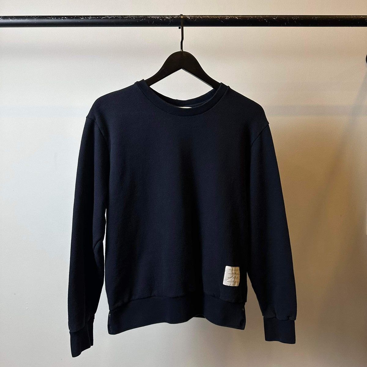 Thom Browne THOM BROWNE BACK STRIPED NAVY SWEATER Size US M / EU 48-50 / 2 - 1 Thumbnail