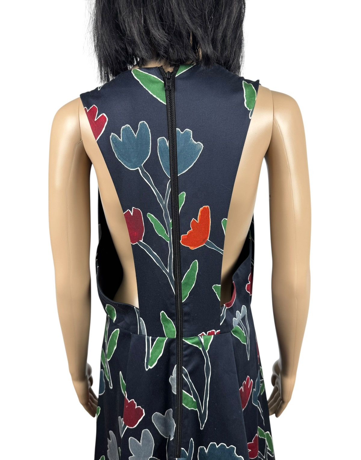 Alice + Olivia Alice + Olivia Tulip Printed High Low Cotton Dress Beckie Size L / US 10 / IT 46 - 9 Thumbnail
