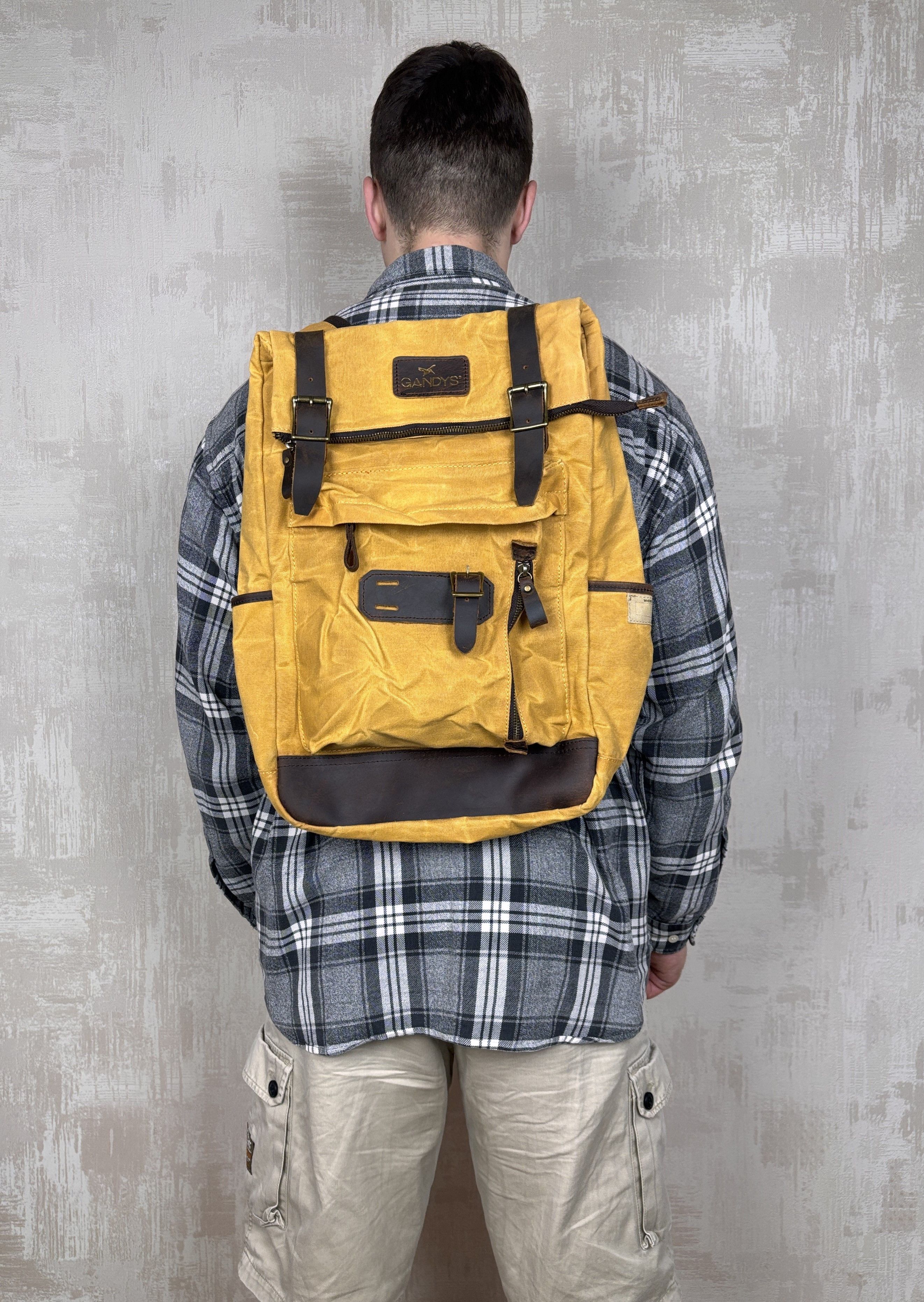 Other Gandys Canvas Wax Waxed Cotton Backpack Travel Outdoor Size ONE SIZE - 2 Thumbnail