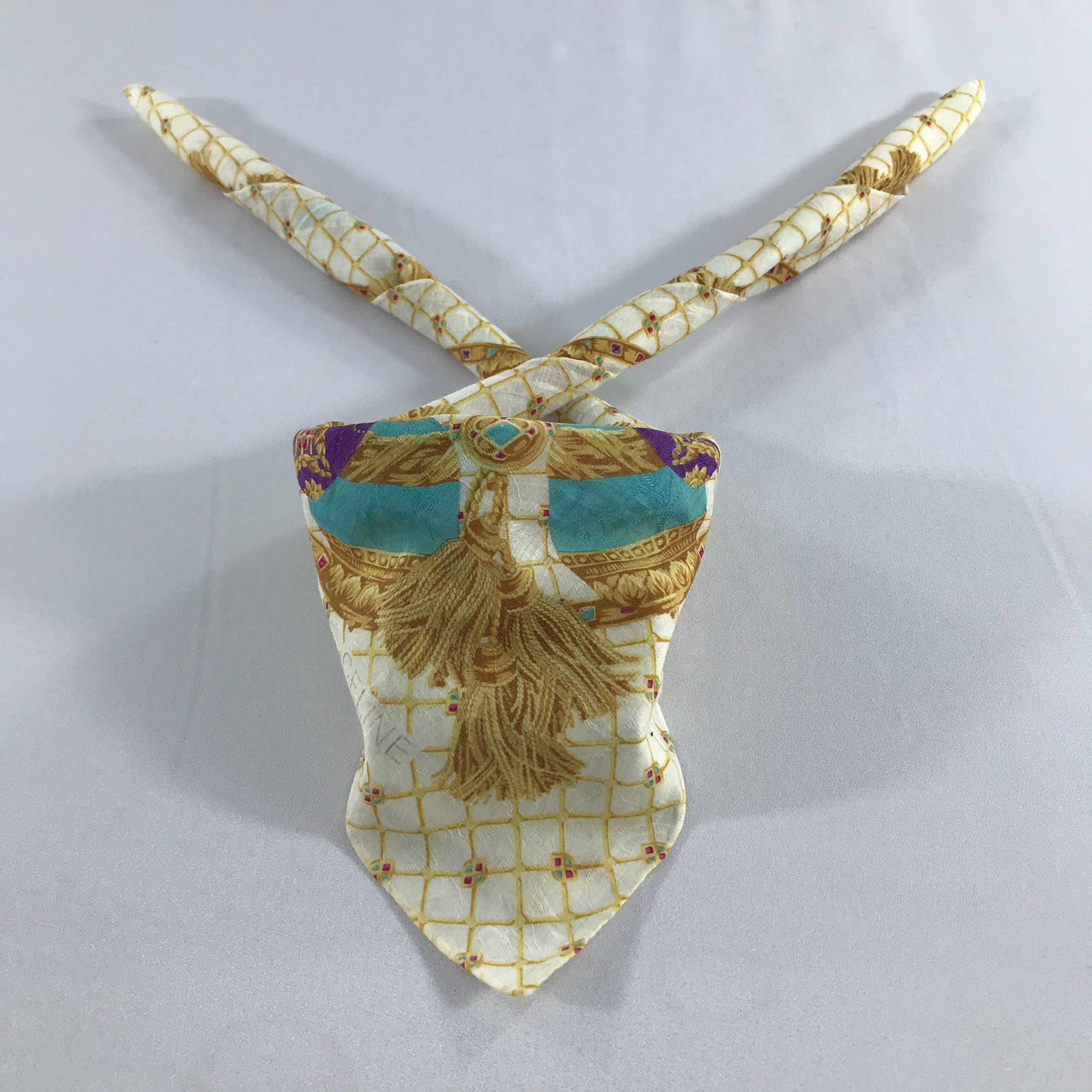 Celine Celine Gold Chains Handkerchief Neckerchief Bandana H780 Size ONE SIZE - 2 Thumbnail