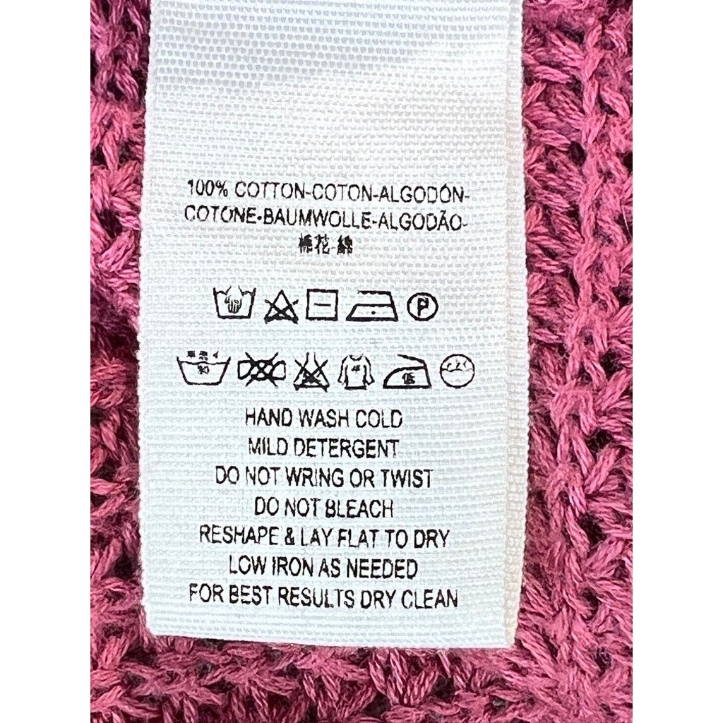 Free People Free People Moonshine Waffle Knit Sweater S Dark Mauve Rose Size S / US 4 / IT 40 - 7 Thumbnail