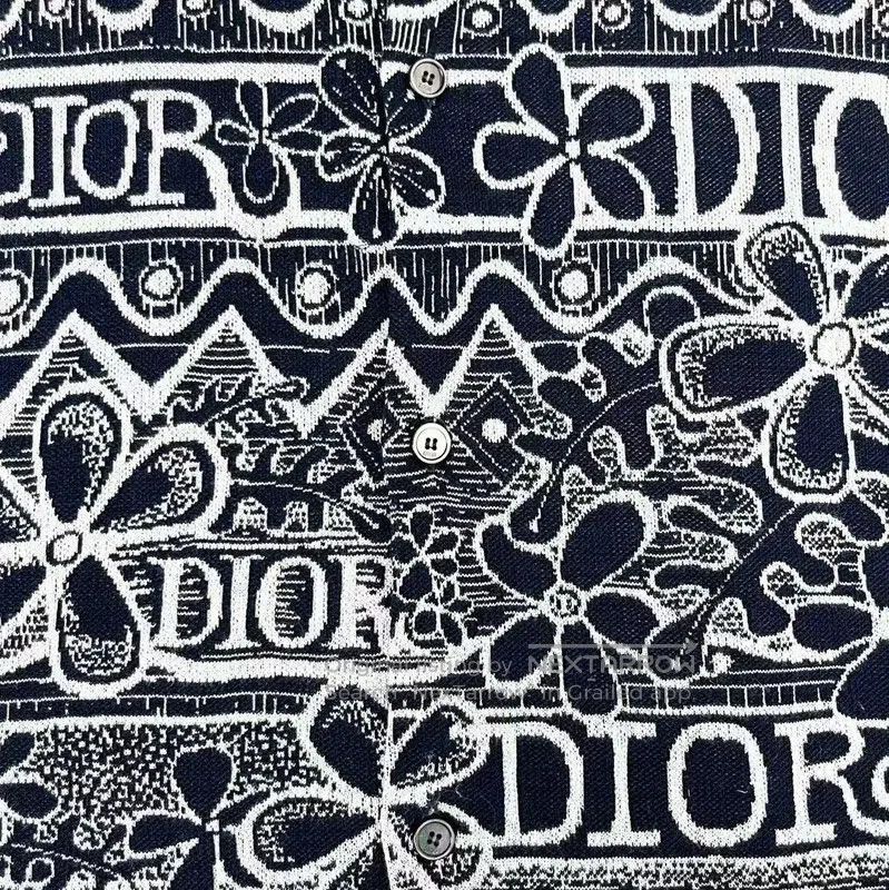 Dior Dior Black Cotton Blend Striped Logo Shirt . Size S / US 4 / IT 40 - 3 Thumbnail