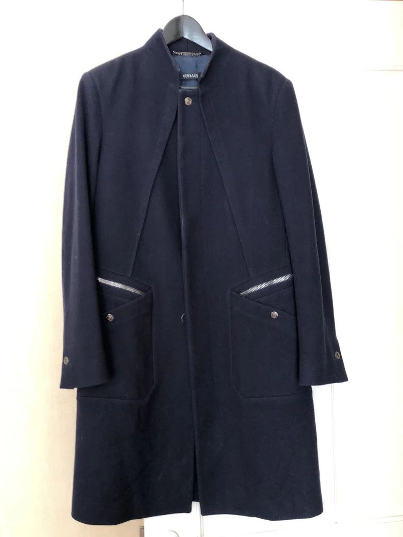 Versace Versace Pure wool wool coat trench coat coat Size M / US 6-8 / IT 42-44 - 1 Thumbnail
