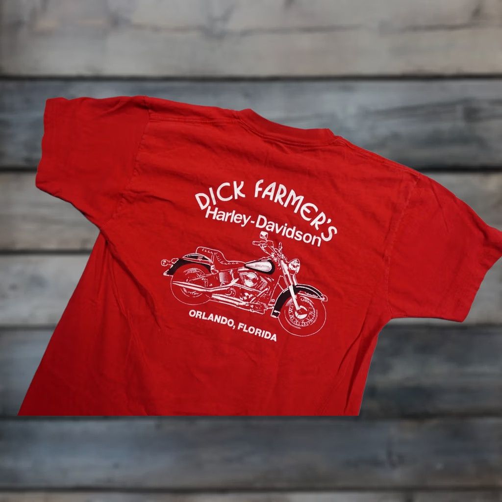Harley Davidson VINTAGE Harley-Davidson Shirt Mens M Red 3D Emblem Orlando Dealer Biker 90s Size US M / EU 48-50 / 2 - 1 Thumbnail