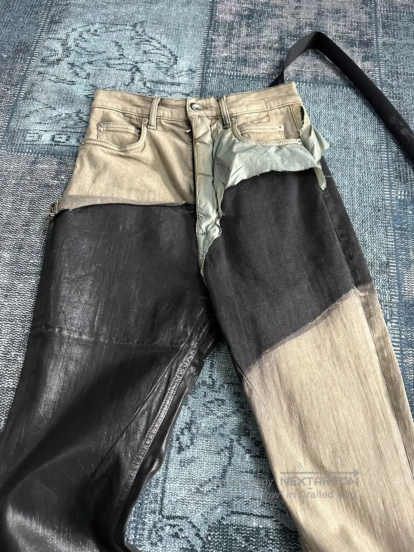Rick Owens Rick Owens 22FW Waxed Flared Jeans. Size 28" / US 6 / IT 42 - 2 Thumbnail