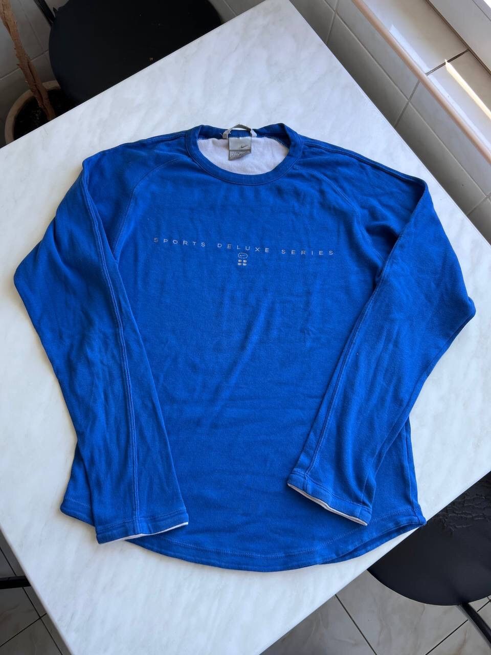 Nike × Vintage Vintage Nike 2000's Long Sleeve Shirt Blue Size US S / EU 44-46 / 1 - 3 Thumbnail